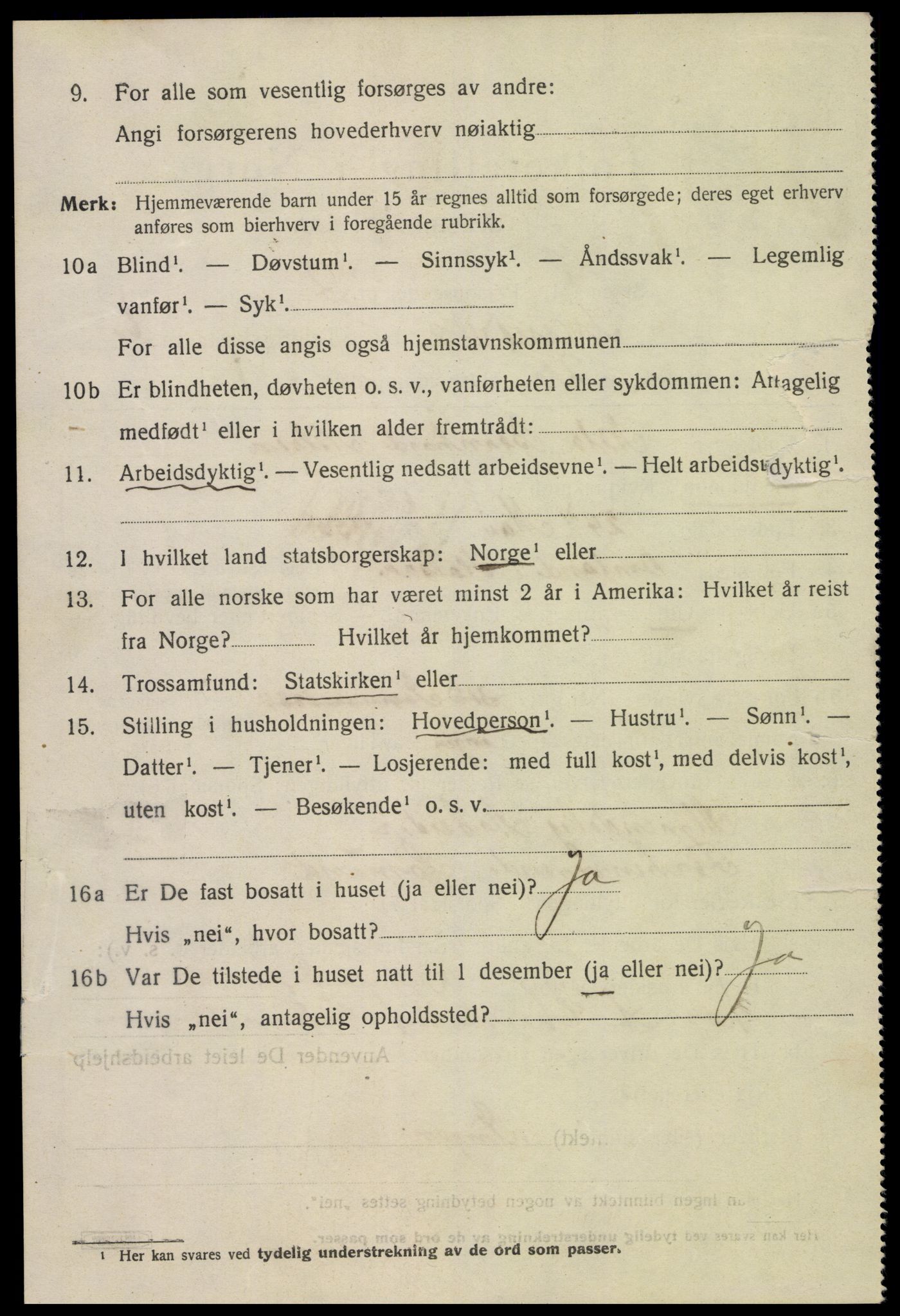 SAK, 1920 census for Mandal, 1920, p. 9382