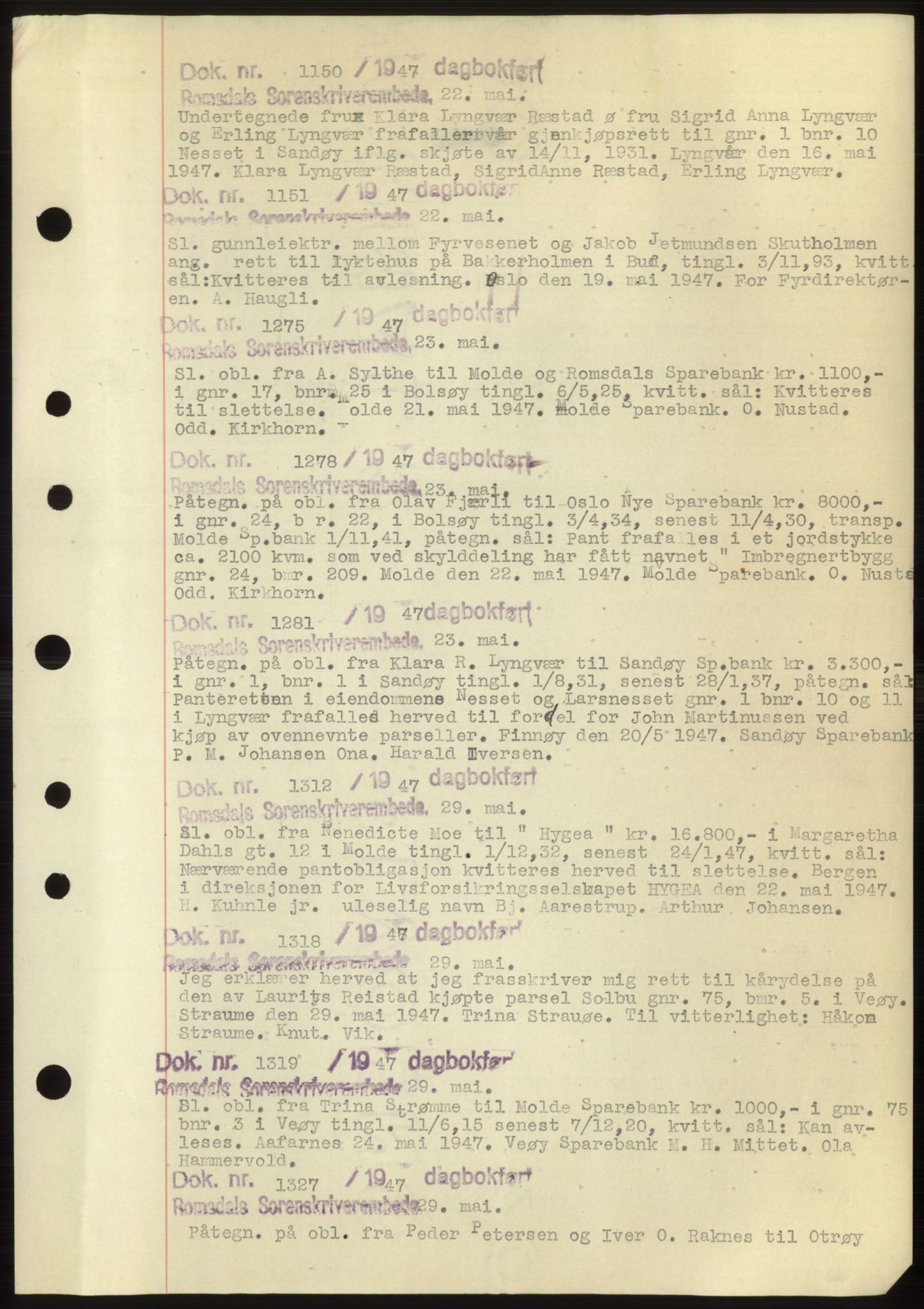 Romsdal sorenskriveri, SAT/A-4149/1/2/2C: Mortgage book no. C1b, 1946-1949, Deed date: 22.05.1947