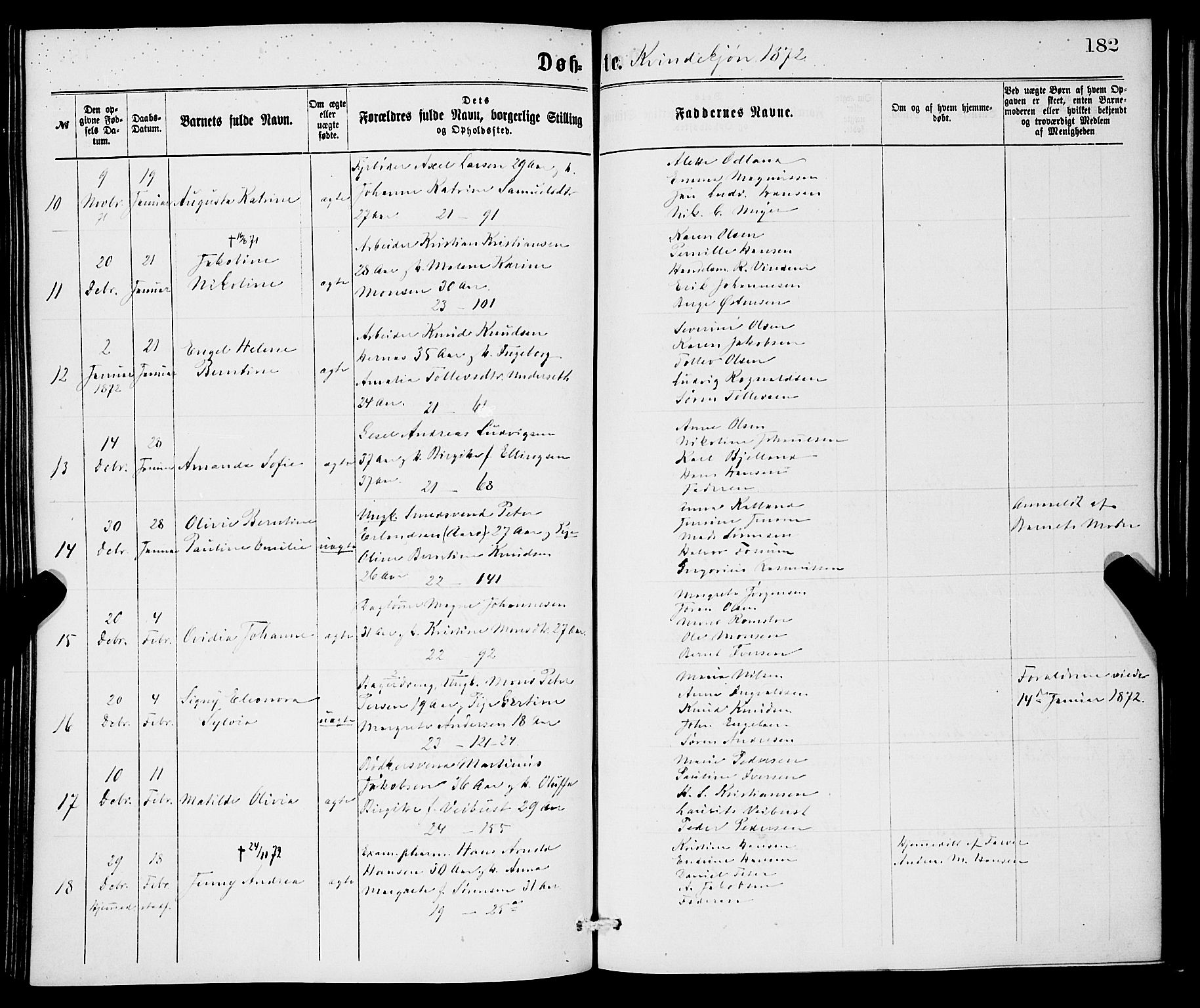 Korskirken sokneprestembete, SAB/A-76101/H/Hab: Parish register (copy) no. B 6, 1869-1874, p. 182