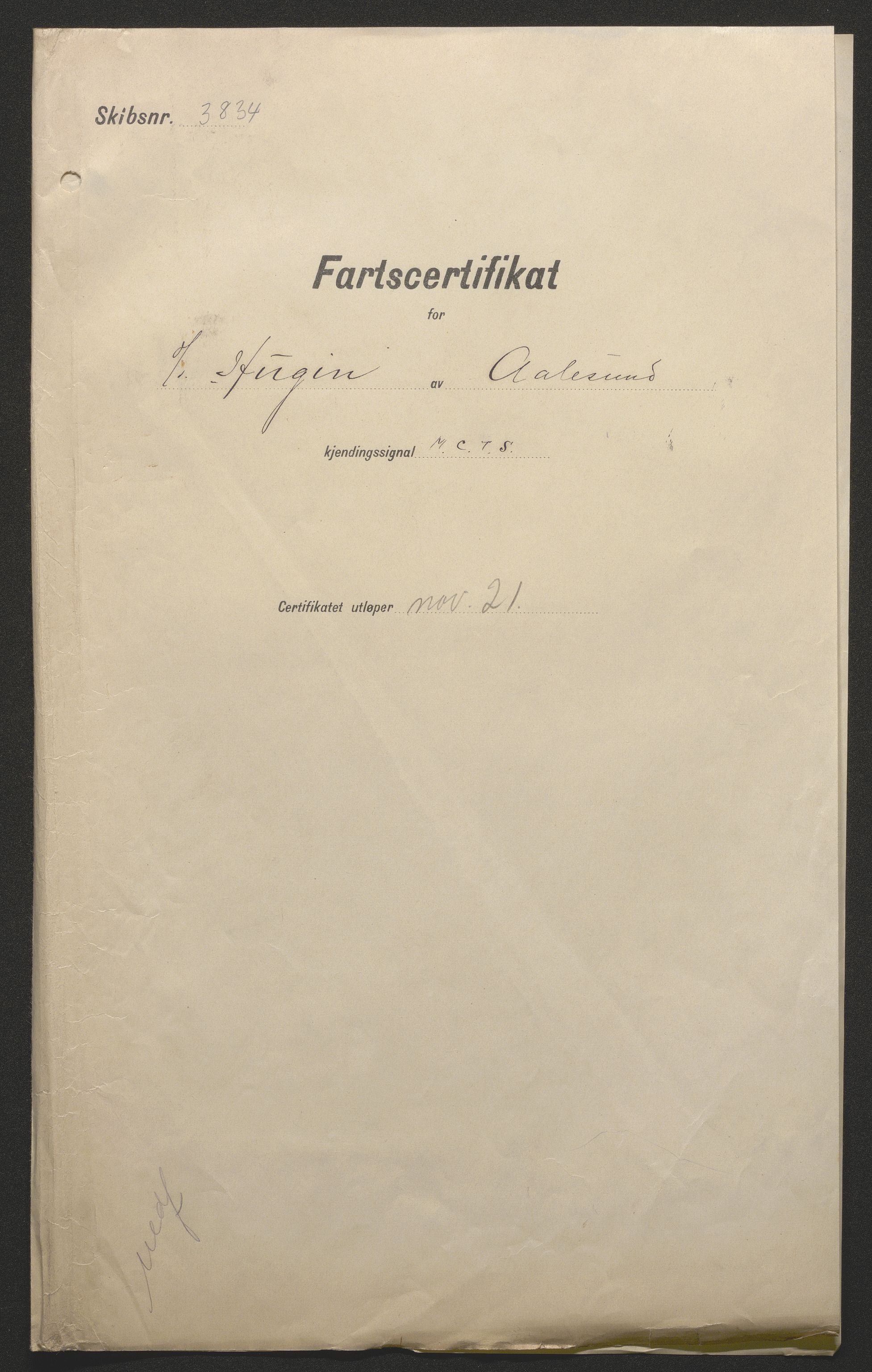 Sjøfartsdirektoratet med forløpere, skipsmapper slettede skip, AV/RA-S-4998/F/Fa/L0519: --, 1850-1922, p. 398