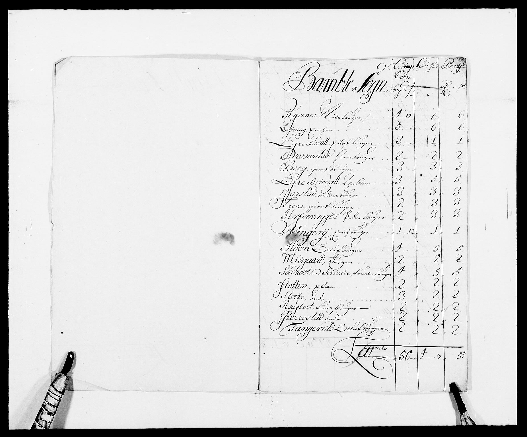 Rentekammeret inntil 1814, Reviderte regnskaper, Fogderegnskap, RA/EA-4092/R34/L2050: Fogderegnskap Bamble, 1688-1691, p. 46
