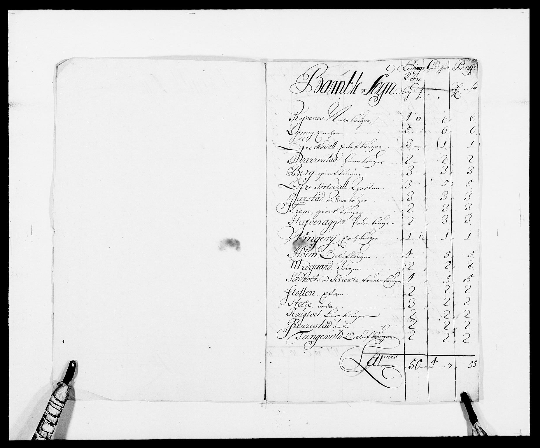 Rentekammeret inntil 1814, Reviderte regnskaper, Fogderegnskap, AV/RA-EA-4092/R34/L2050: Fogderegnskap Bamble, 1688-1691, p. 46