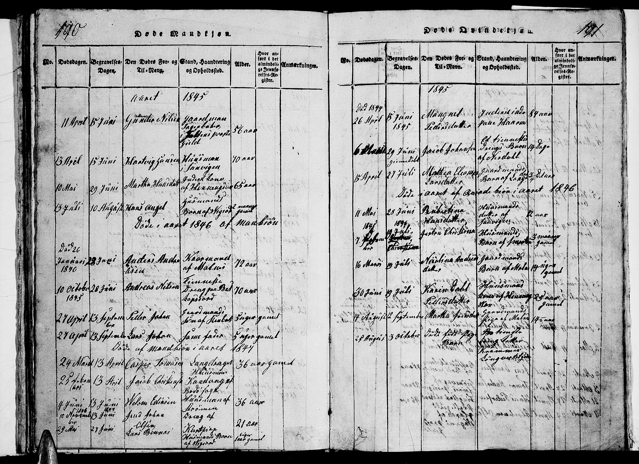 Ministerialprotokoller, klokkerbøker og fødselsregistre - Nordland, SAT/A-1459/884/L1195: Parish register (copy) no. 884C01, 1837-1867, p. 190-191
