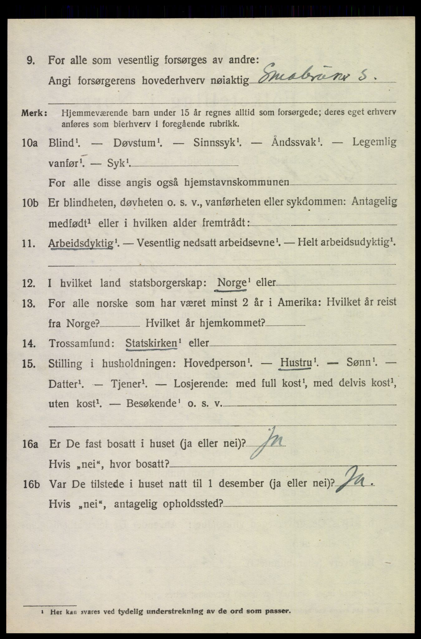 SAH, 1920 census for Ytre Rendal, 1920, p. 2914