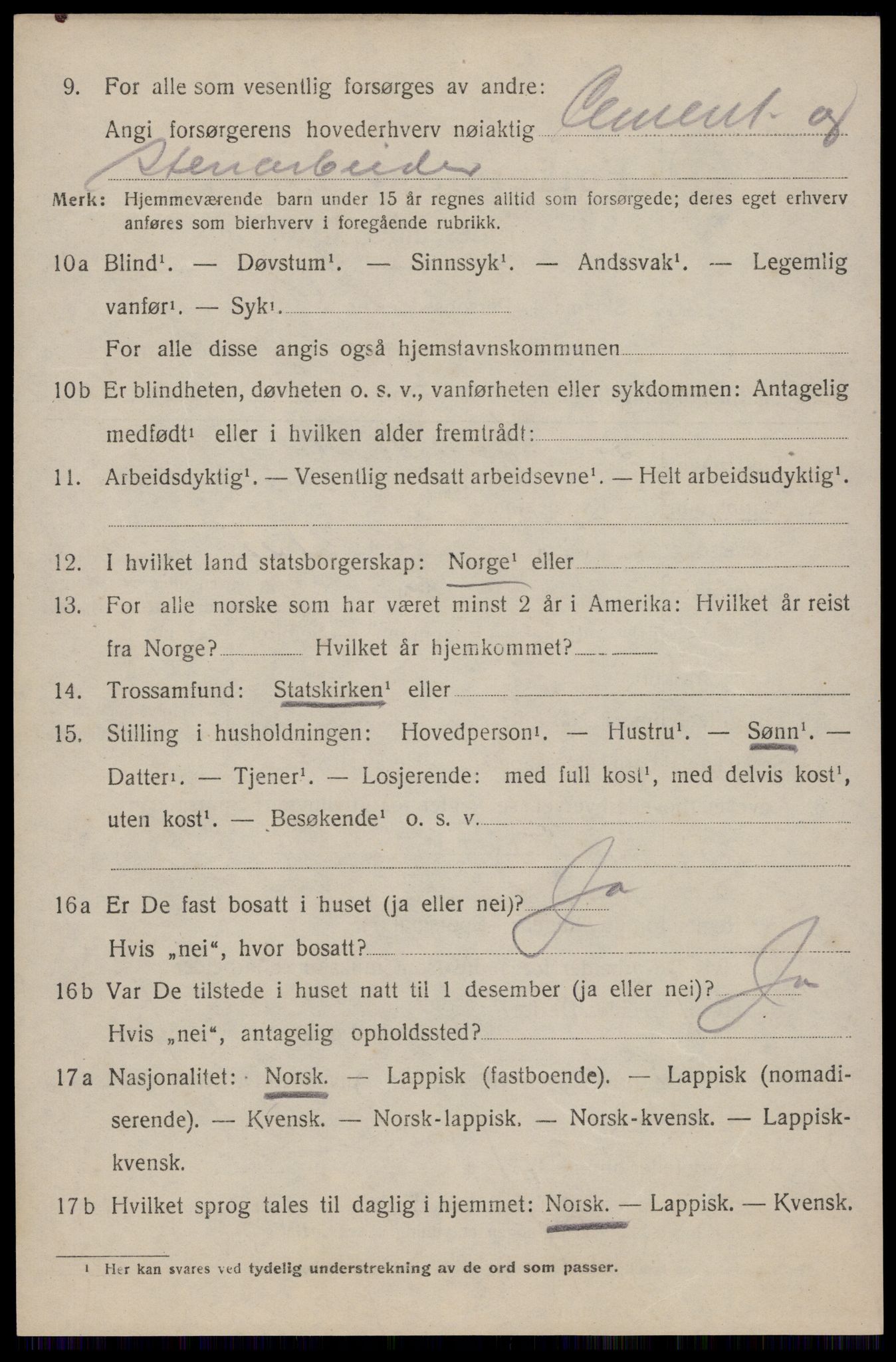 SAT, 1920 census for Buksnes, 1920, p. 6469