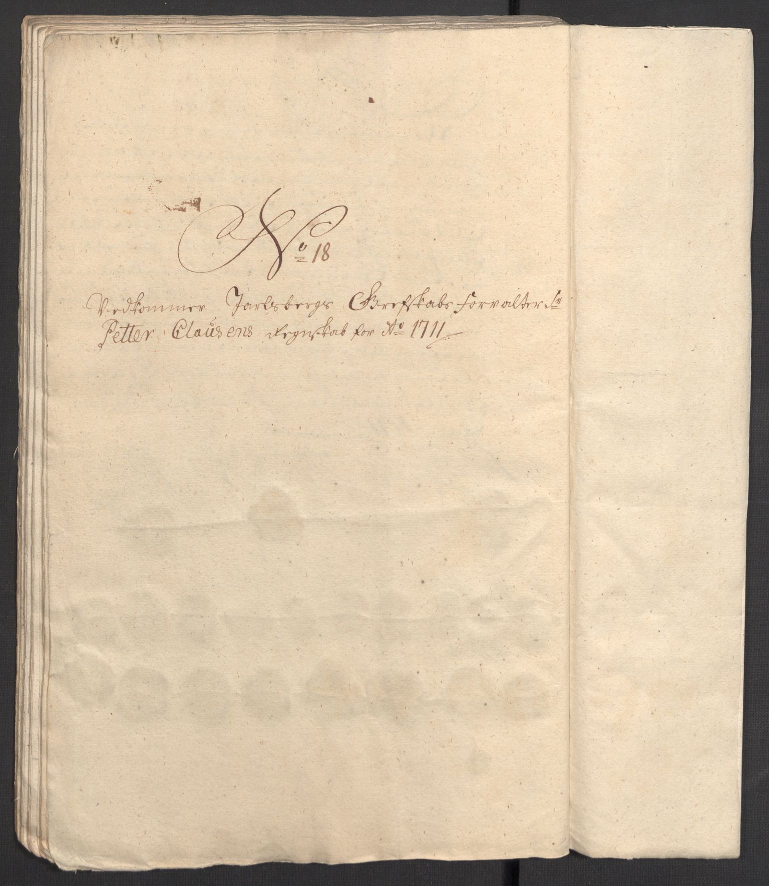 Rentekammeret inntil 1814, Reviderte regnskaper, Fogderegnskap, RA/EA-4092/R32/L1876: Fogderegnskap Jarlsberg grevskap, 1711, p. 441