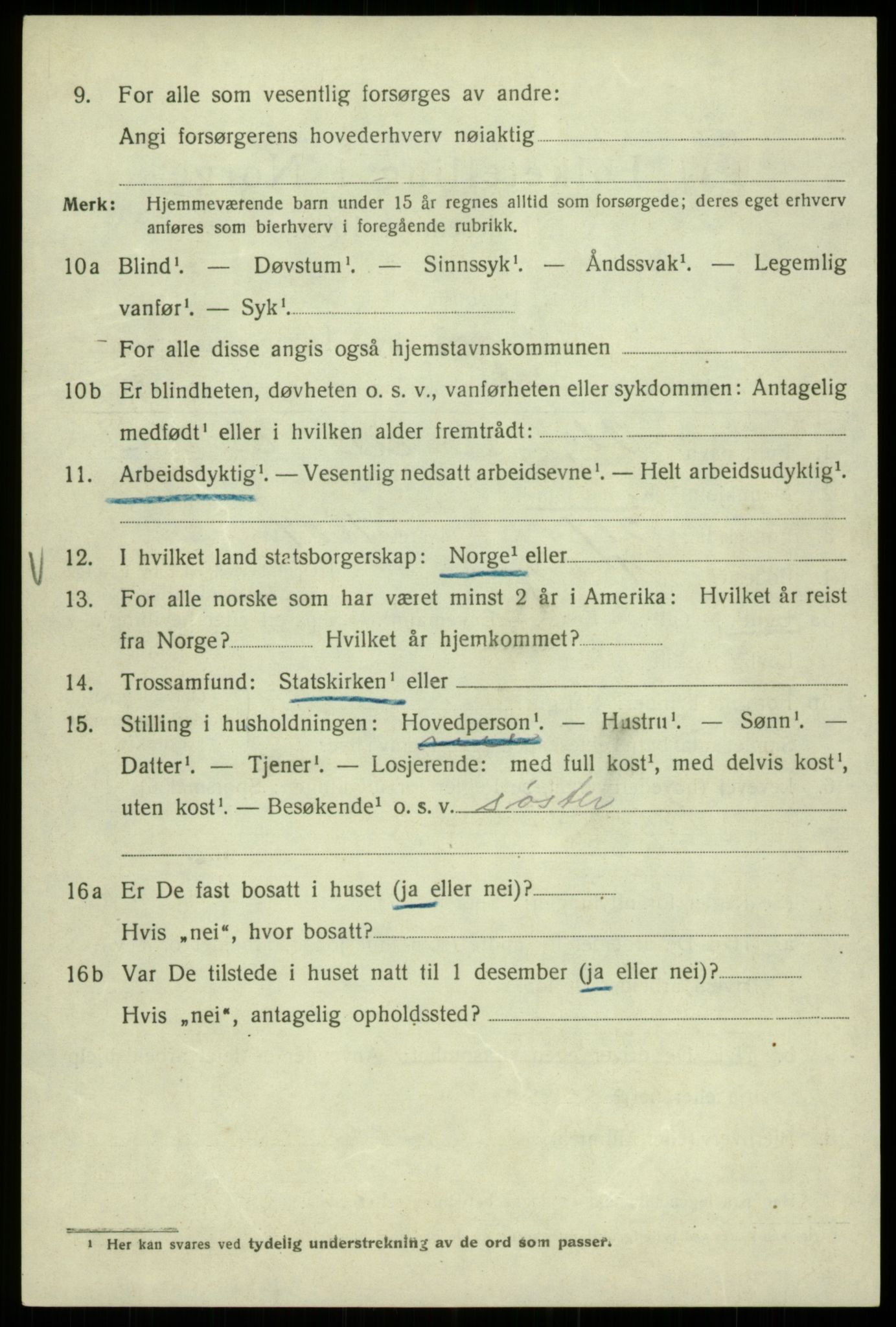 SAB, 1920 census for Bergen, 1920, p. 89576