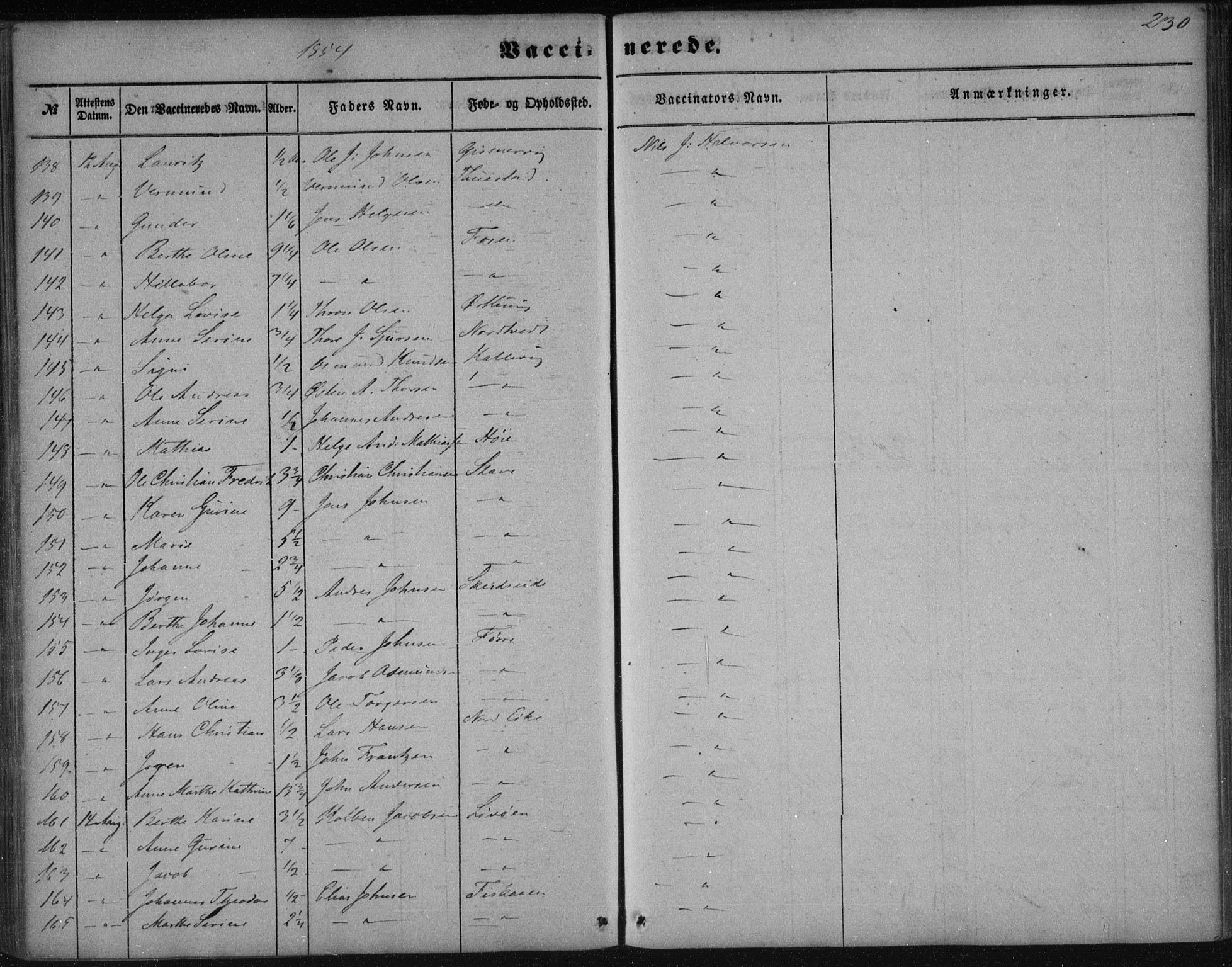 Avaldsnes sokneprestkontor, AV/SAST-A -101851/H/Ha/Haa/L0009: Parish register (official) no. A 9, 1853-1865, p. 230