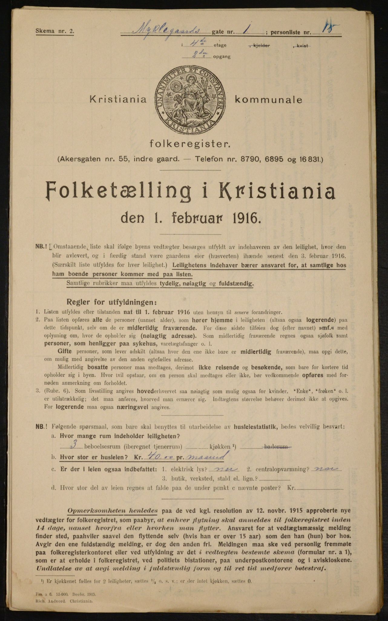 OBA, Municipal Census 1916 for Kristiania, 1916, p. 69877