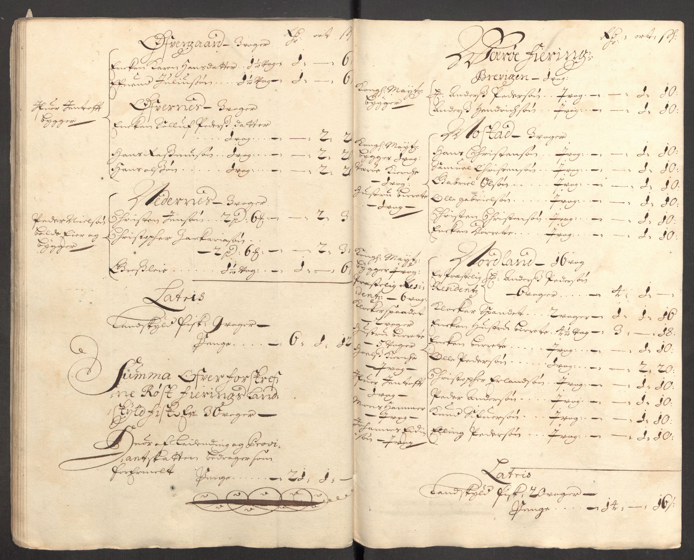 Rentekammeret inntil 1814, Reviderte regnskaper, Fogderegnskap, AV/RA-EA-4092/R67/L4678: Fogderegnskap Vesterålen, Andenes og Lofoten, 1696-1708, p. 229