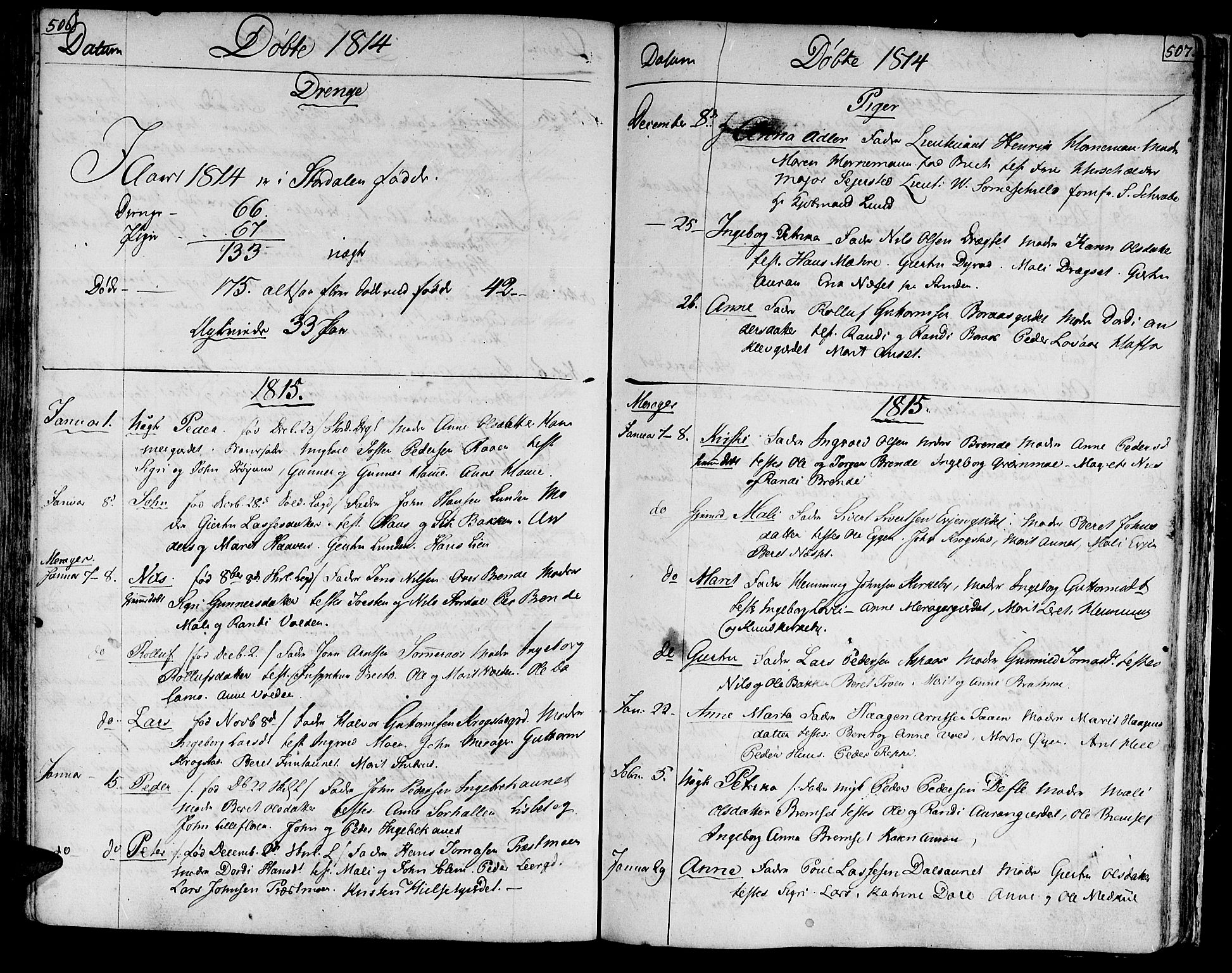 Ministerialprotokoller, klokkerbøker og fødselsregistre - Nord-Trøndelag, SAT/A-1458/709/L0060: Parish register (official) no. 709A07, 1797-1815, p. 506-507