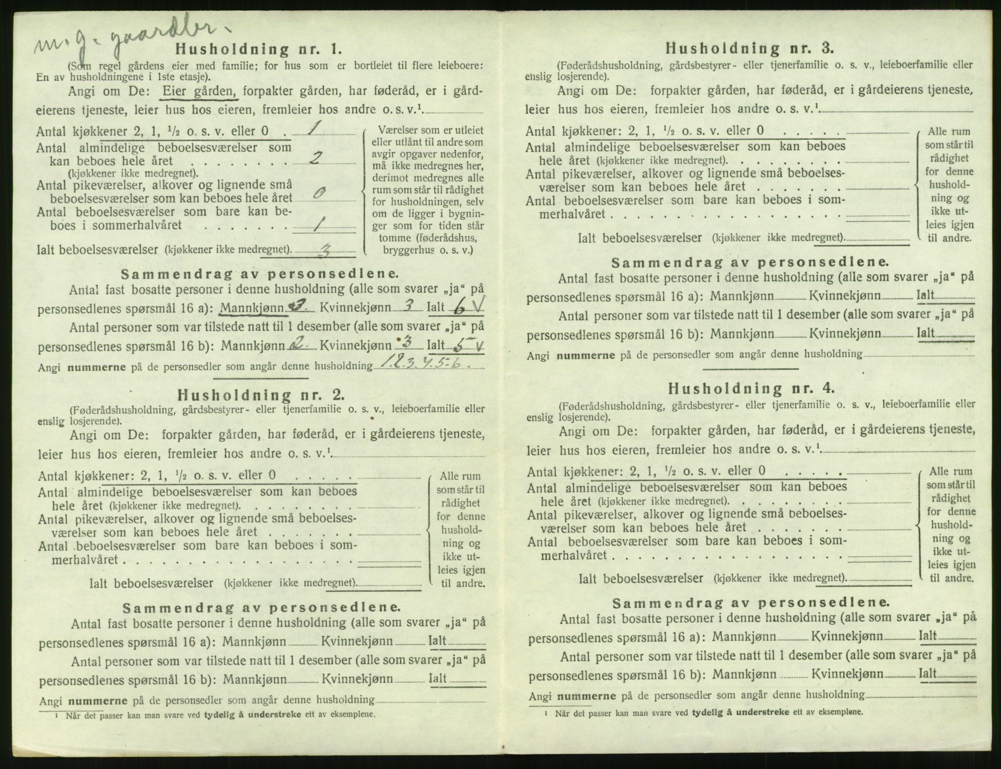 SAT, 1920 census for Skodje, 1920, p. 462