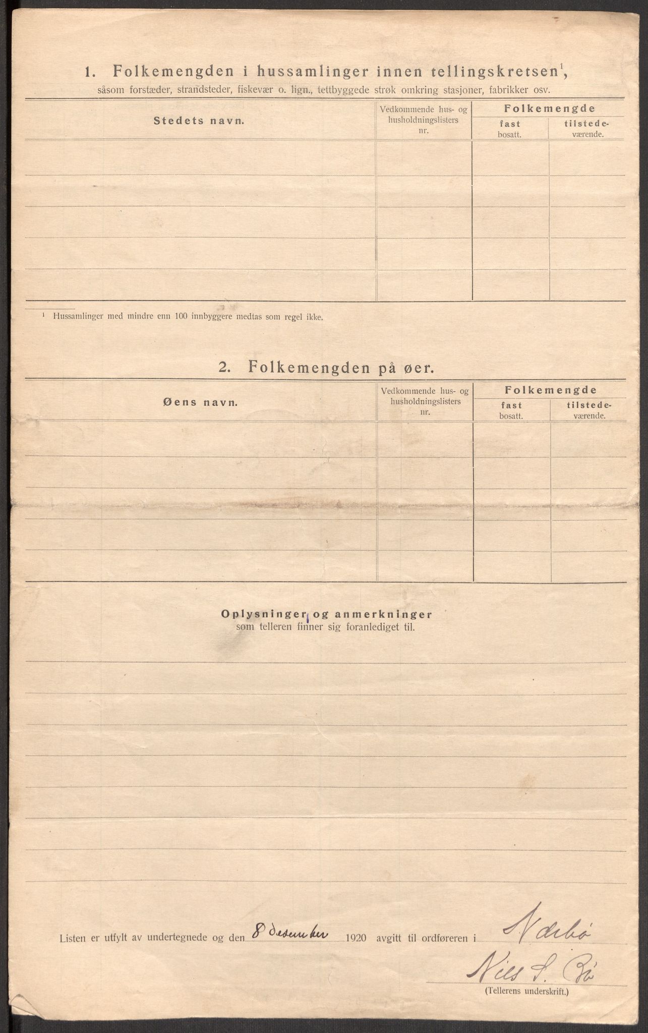 SAST, 1920 census for Nærbø, 1920, p. 33