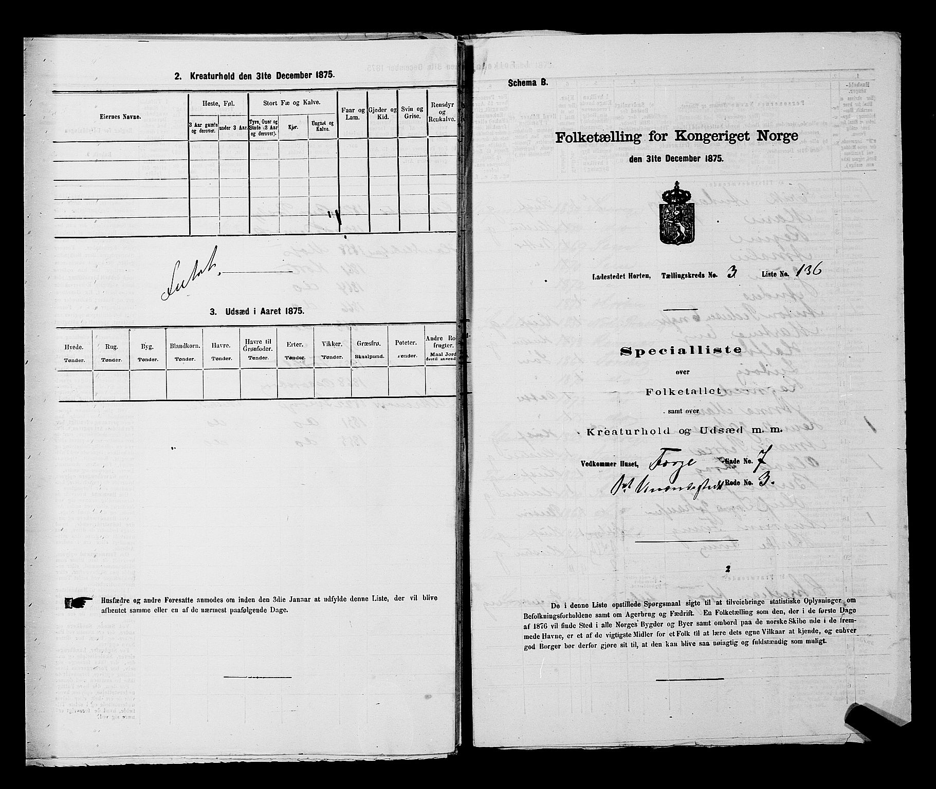 SAKO, 1875 census for 0703P Horten, 1875, p. 322