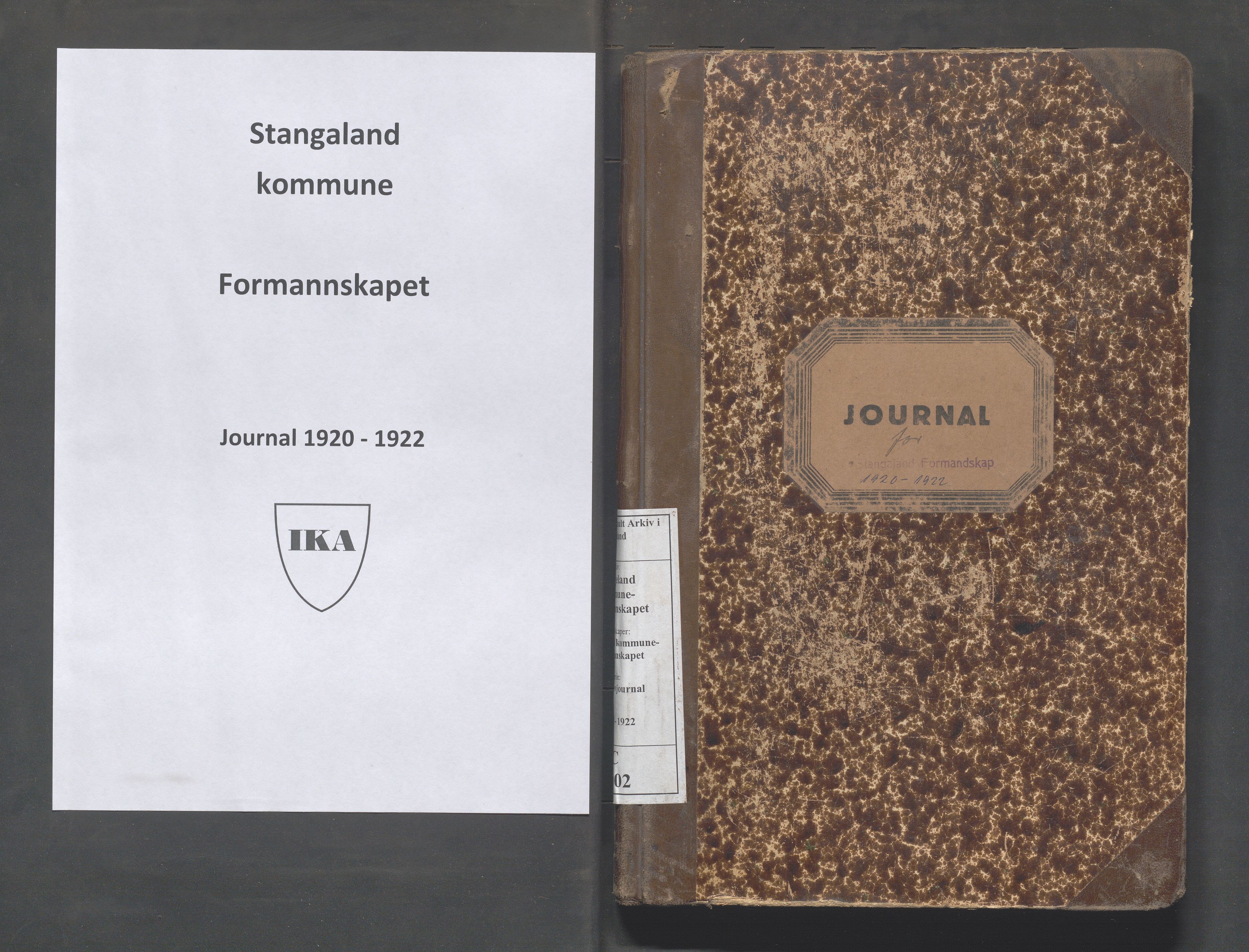 Stangaland kommune - Formannskapet, IKAR/K-101370/C/L0002: Brevjournal, 1920-1922