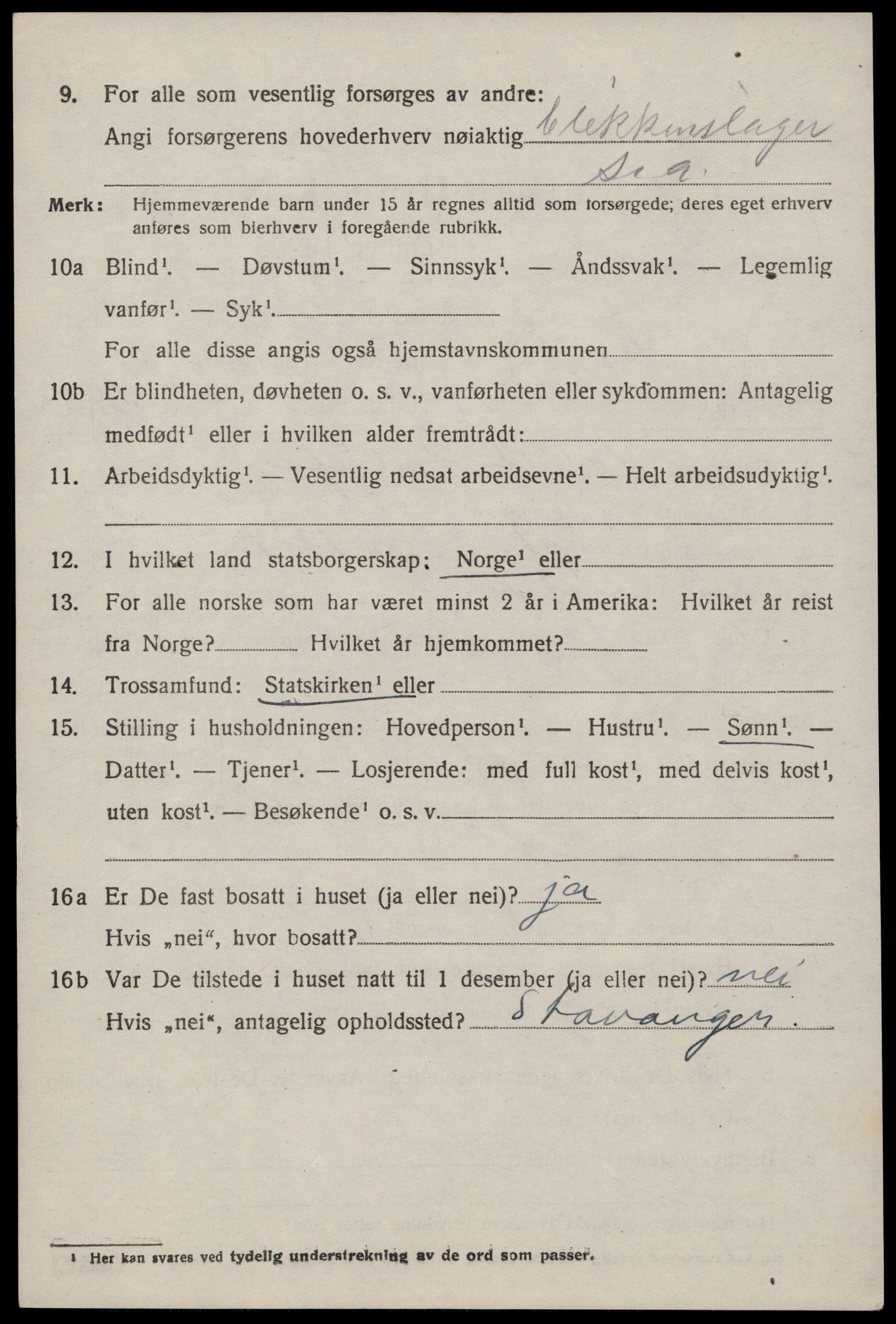 SAST, 1920 census for Høle, 1920, p. 1358