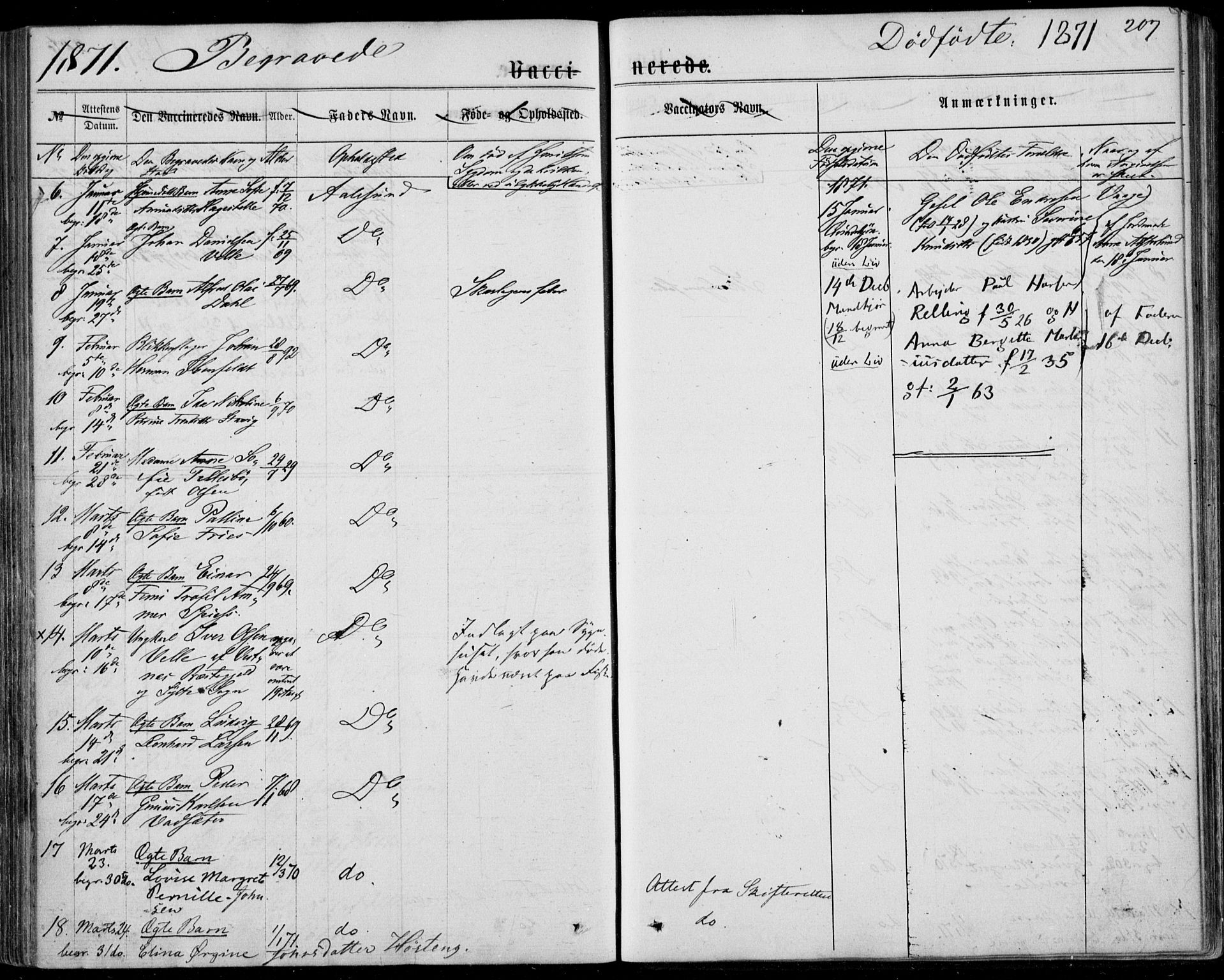 Ministerialprotokoller, klokkerbøker og fødselsregistre - Møre og Romsdal, SAT/A-1454/529/L0452: Parish register (official) no. 529A02, 1864-1871, p. 207