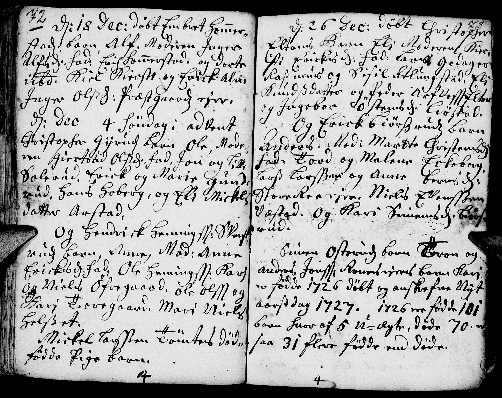 Stange prestekontor, AV/SAH-PREST-002/K/L0002: Parish register (official) no. 2, 1724-1740, p. 72-73