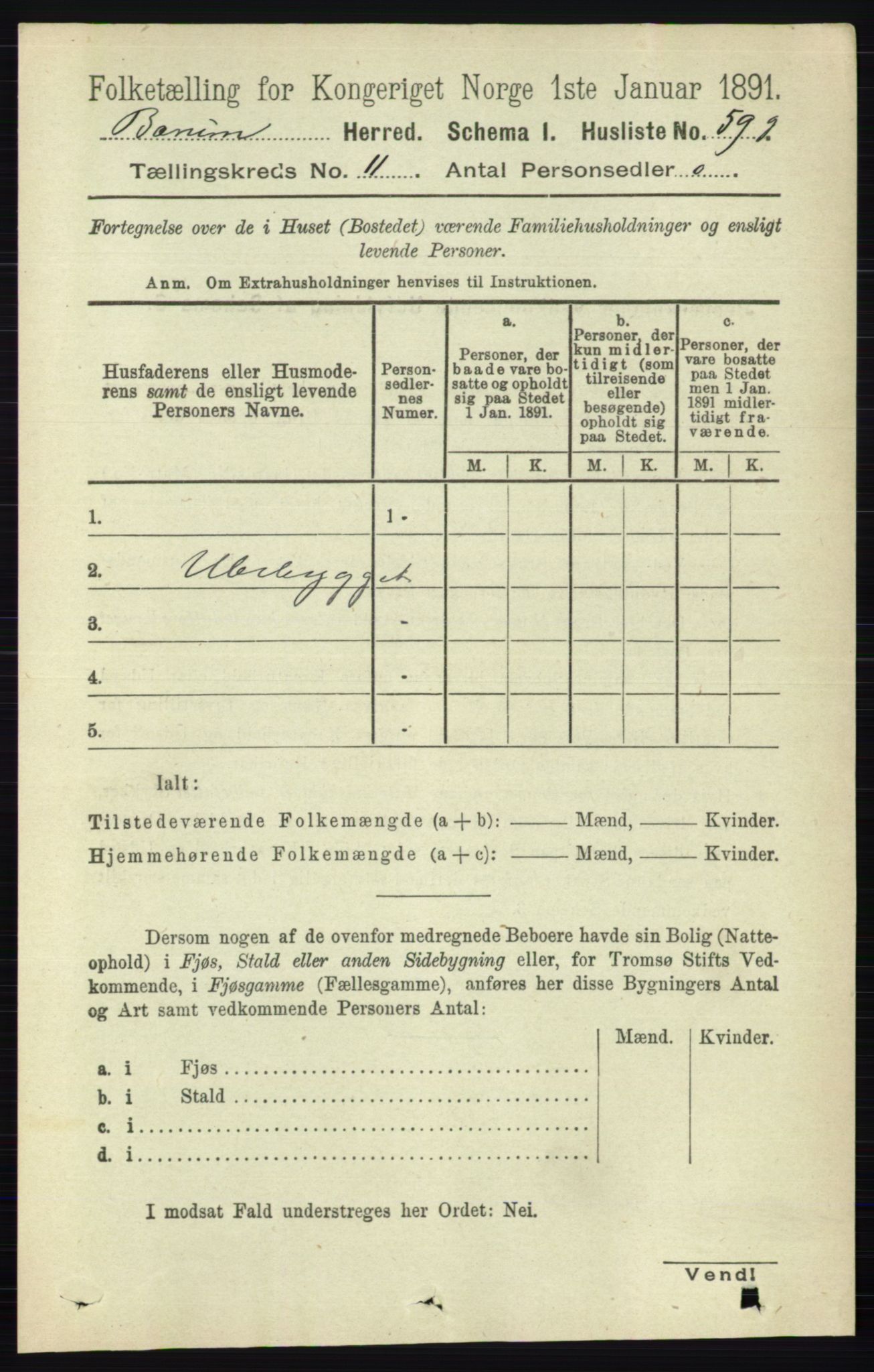 RA, 1891 census for 0219 Bærum, 1891, p. 7180