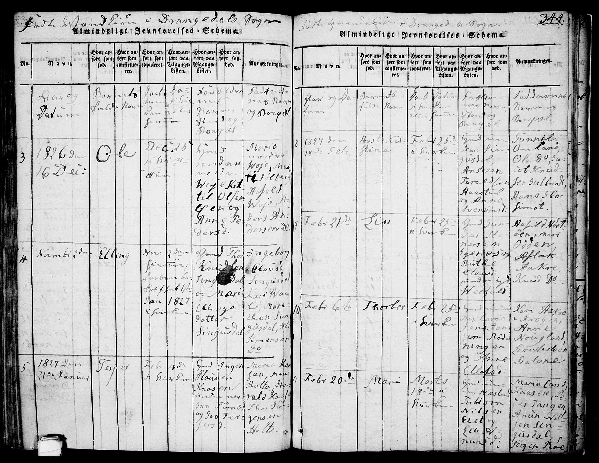 Drangedal kirkebøker, AV/SAKO-A-258/F/Fa/L0005: Parish register (official) no. 5 /1, 1814-1831, p. 344