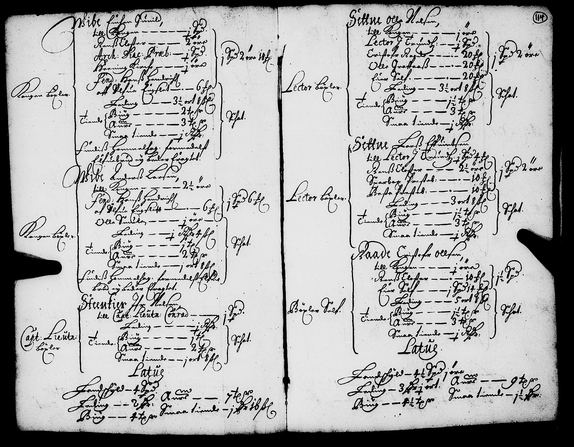 Rentekammeret inntil 1814, Realistisk ordnet avdeling, AV/RA-EA-4070/N/Nb/Nba/L0055: Inderøy len, 1668, p. 113b-114a