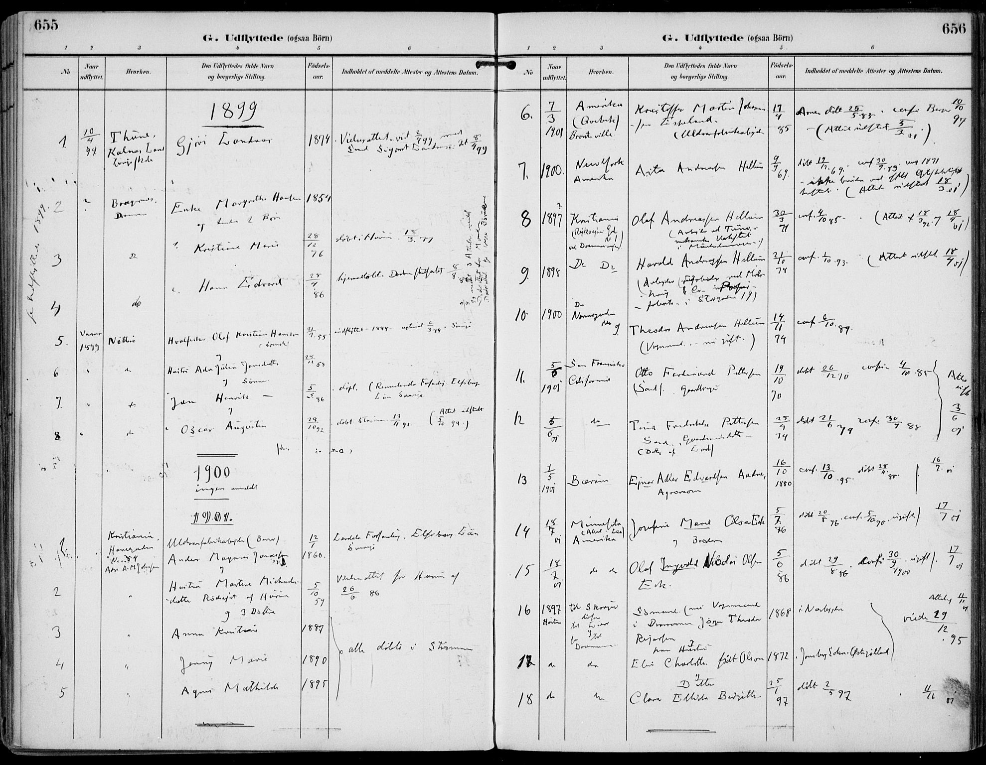 Strømm kirkebøker, AV/SAKO-A-322/F/Fa/L0005: Parish register (official) no. I 5, 1898-1919, p. 655-656