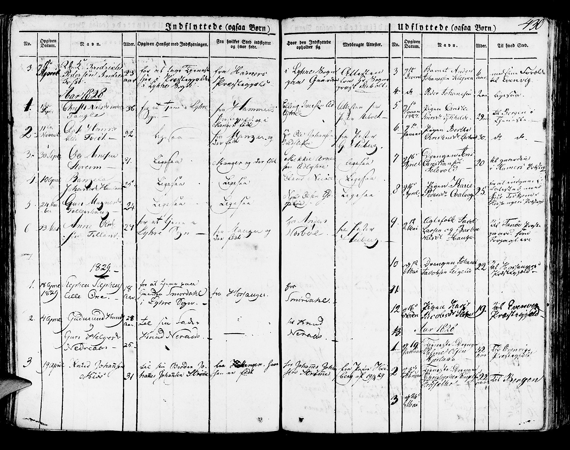 Lindås Sokneprestembete, SAB/A-76701/H/Haa: Parish register (official) no. A 8, 1823-1836, p. 430