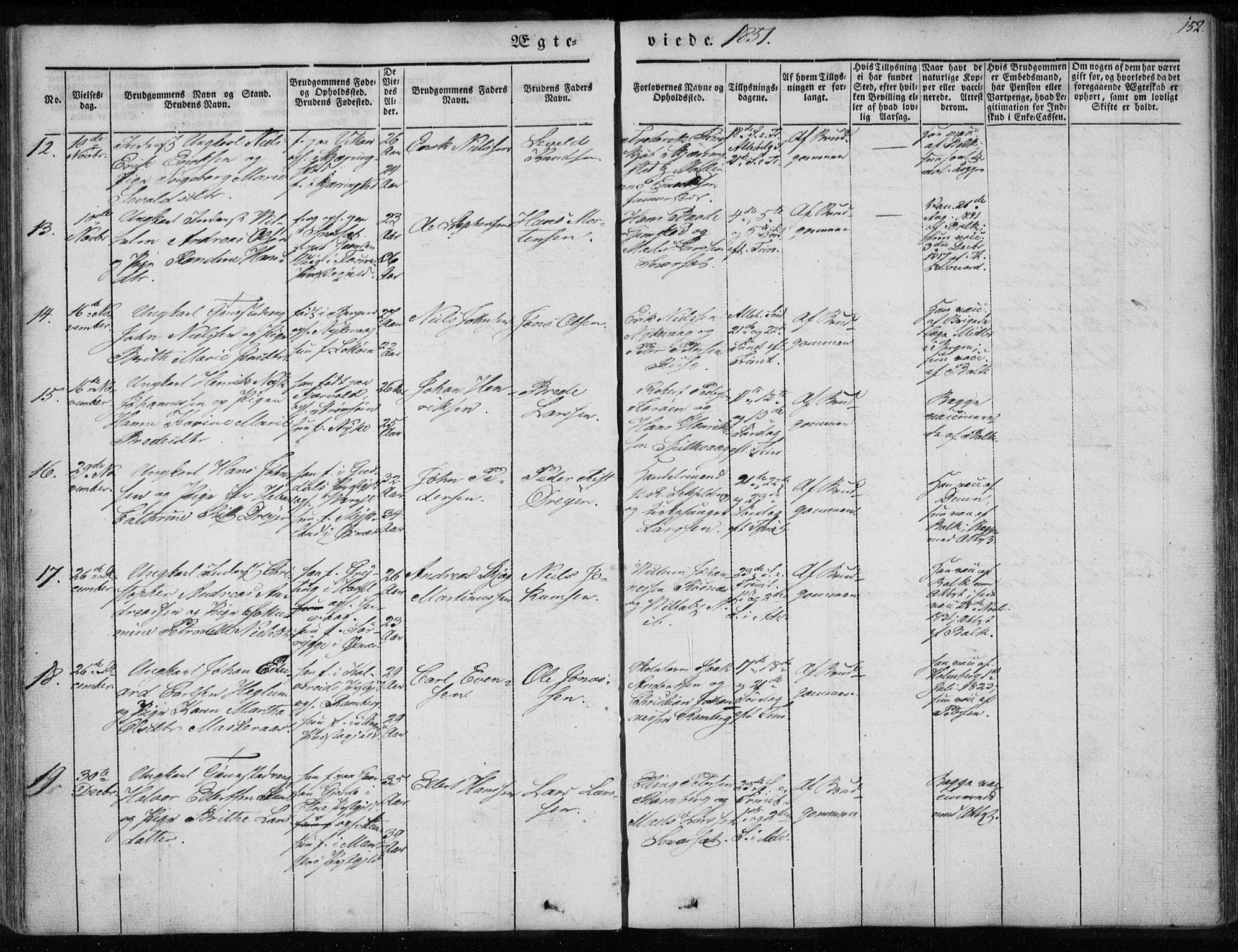 Ministerialprotokoller, klokkerbøker og fødselsregistre - Nordland, SAT/A-1459/891/L1299: Parish register (official) no. 891A04, 1841-1856, p. 152