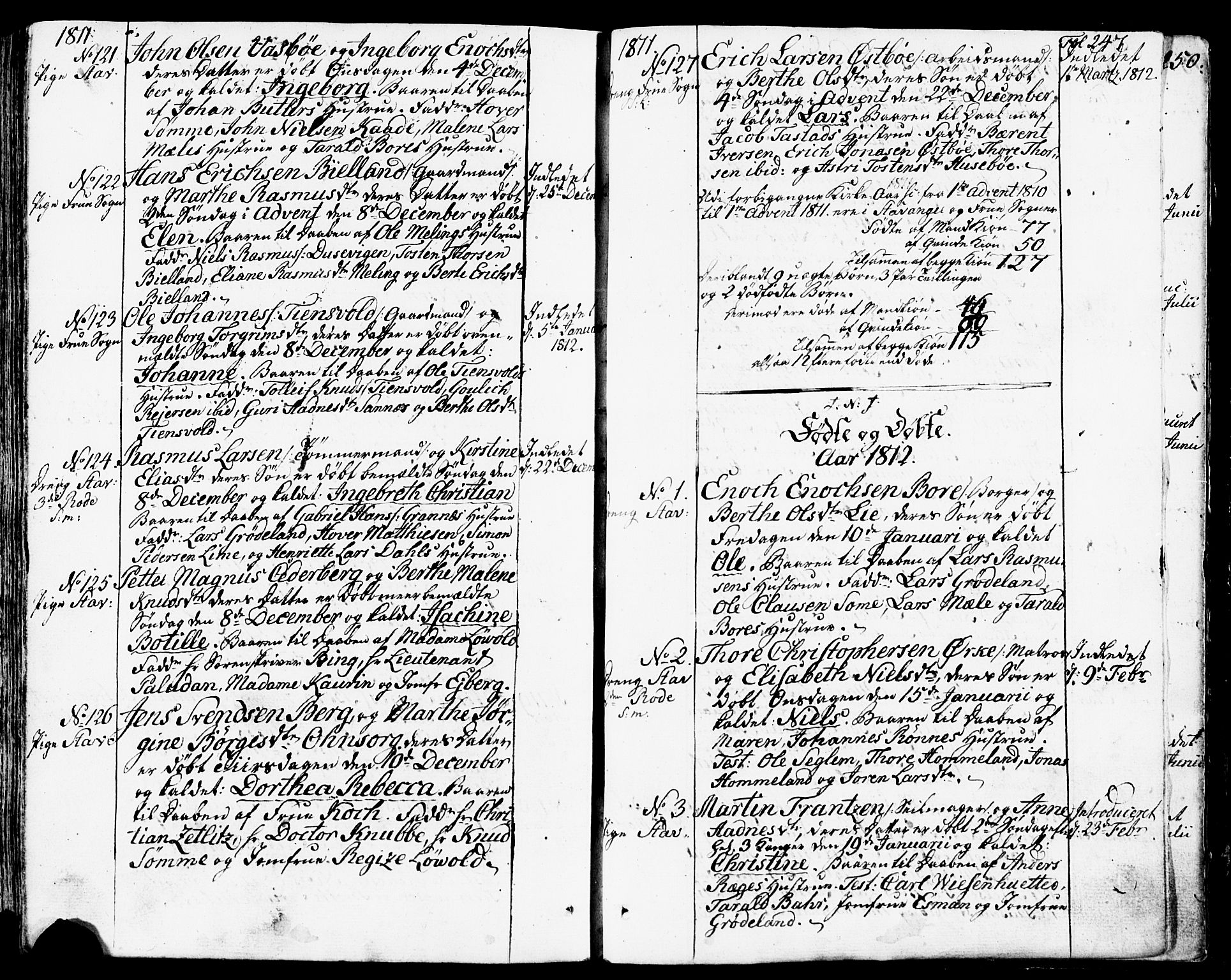 Domkirken sokneprestkontor, SAST/A-101812/001/30/30BB/L0007: Parish register (copy) no. B 7, 1791-1813, p. 247
