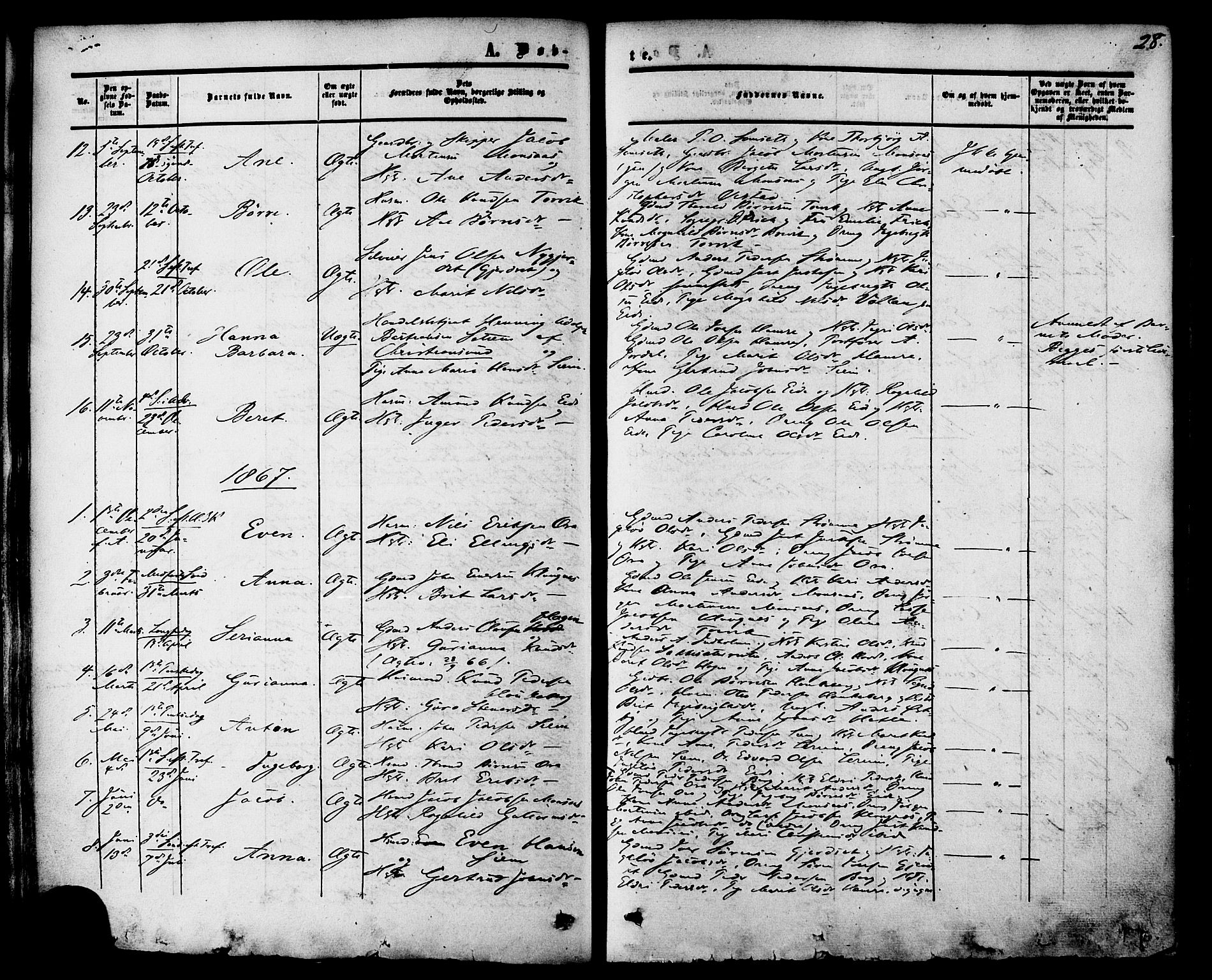 Ministerialprotokoller, klokkerbøker og fødselsregistre - Møre og Romsdal, AV/SAT-A-1454/542/L0552: Parish register (official) no. 542A02, 1854-1884, p. 28