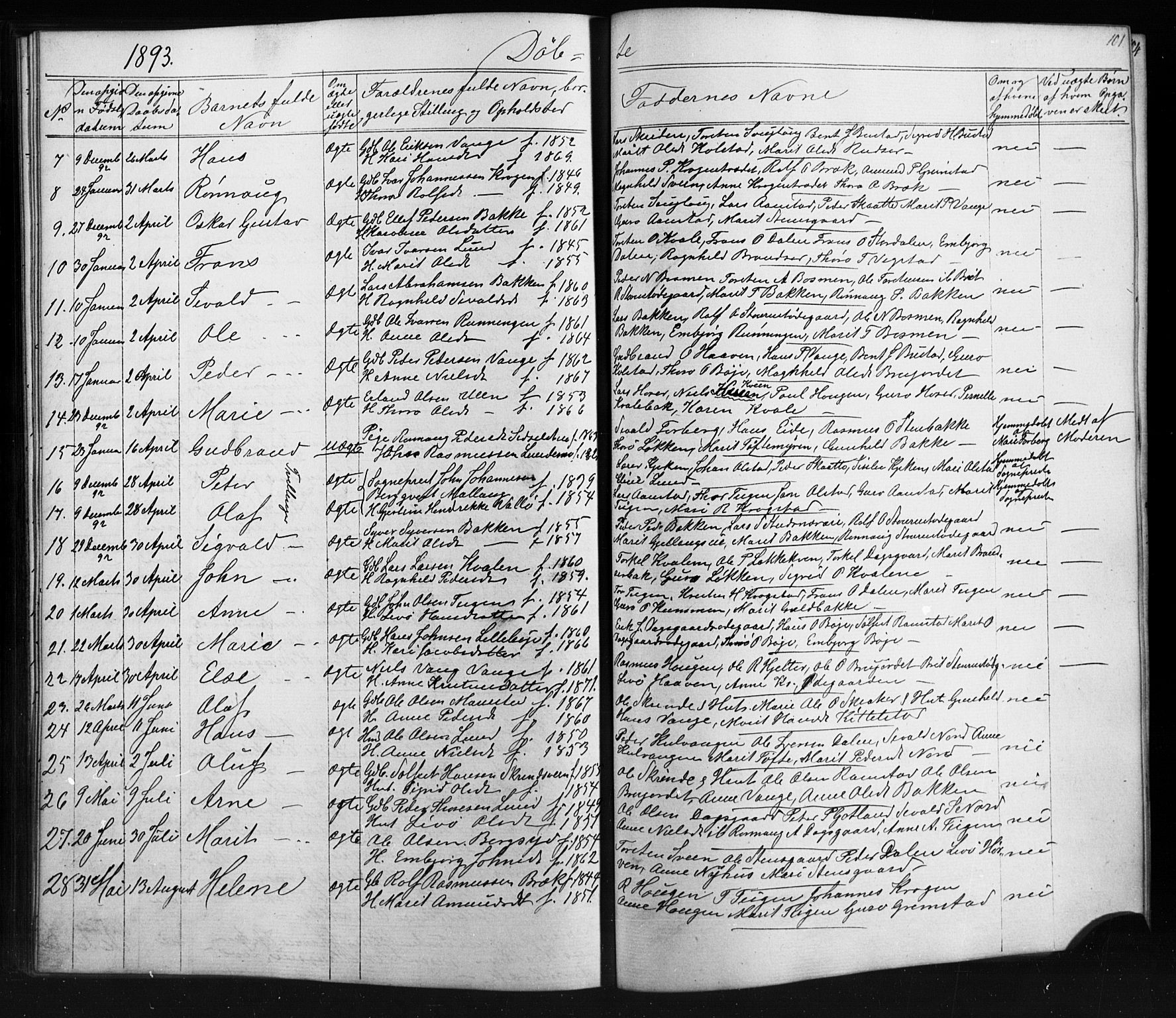 Skjåk prestekontor, SAH/PREST-072/H/Ha/Hab/L0001: Parish register (copy) no. 1, 1865-1893, p. 101