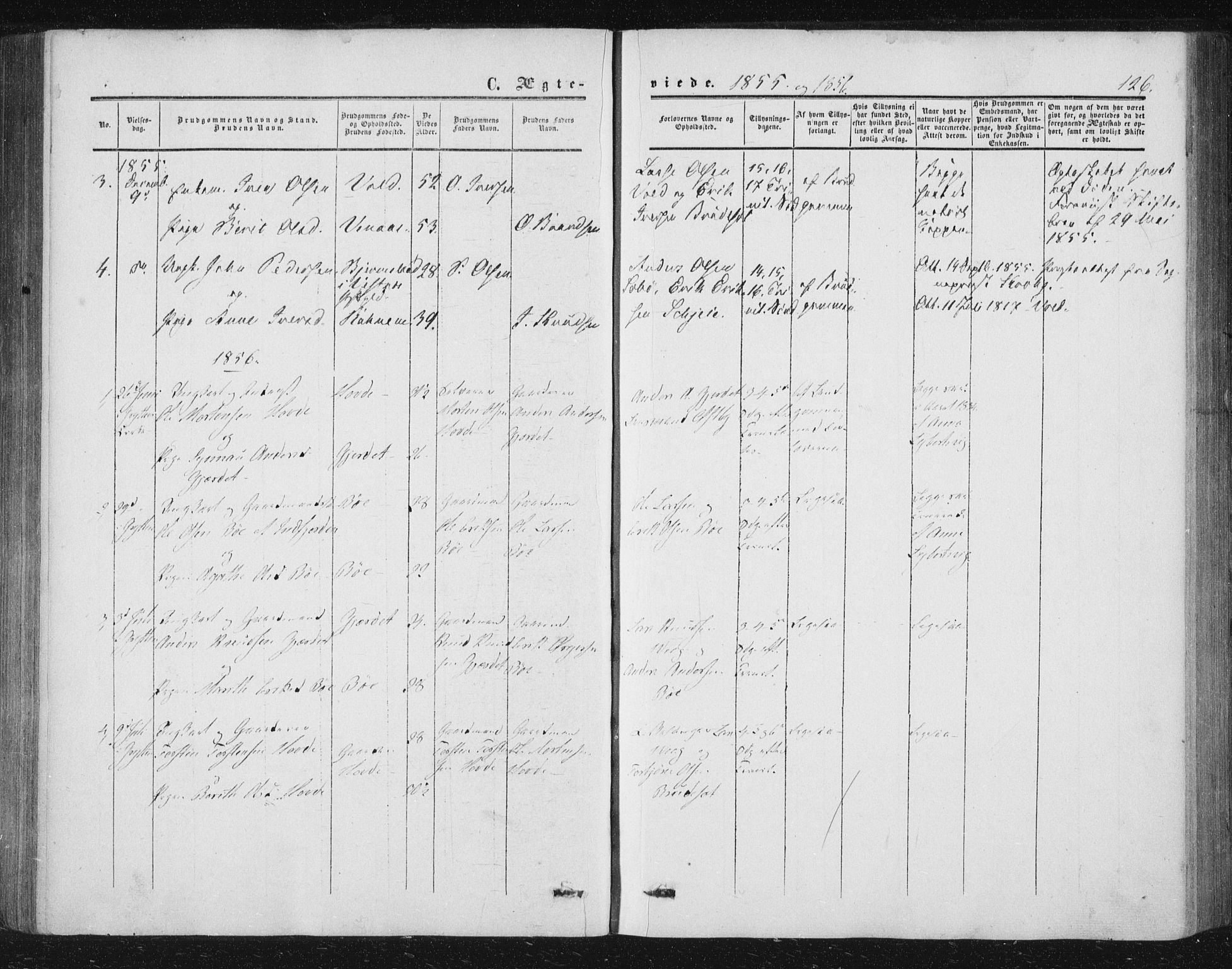 Ministerialprotokoller, klokkerbøker og fødselsregistre - Møre og Romsdal, AV/SAT-A-1454/543/L0562: Parish register (official) no. 543A02, 1854-1884, p. 126