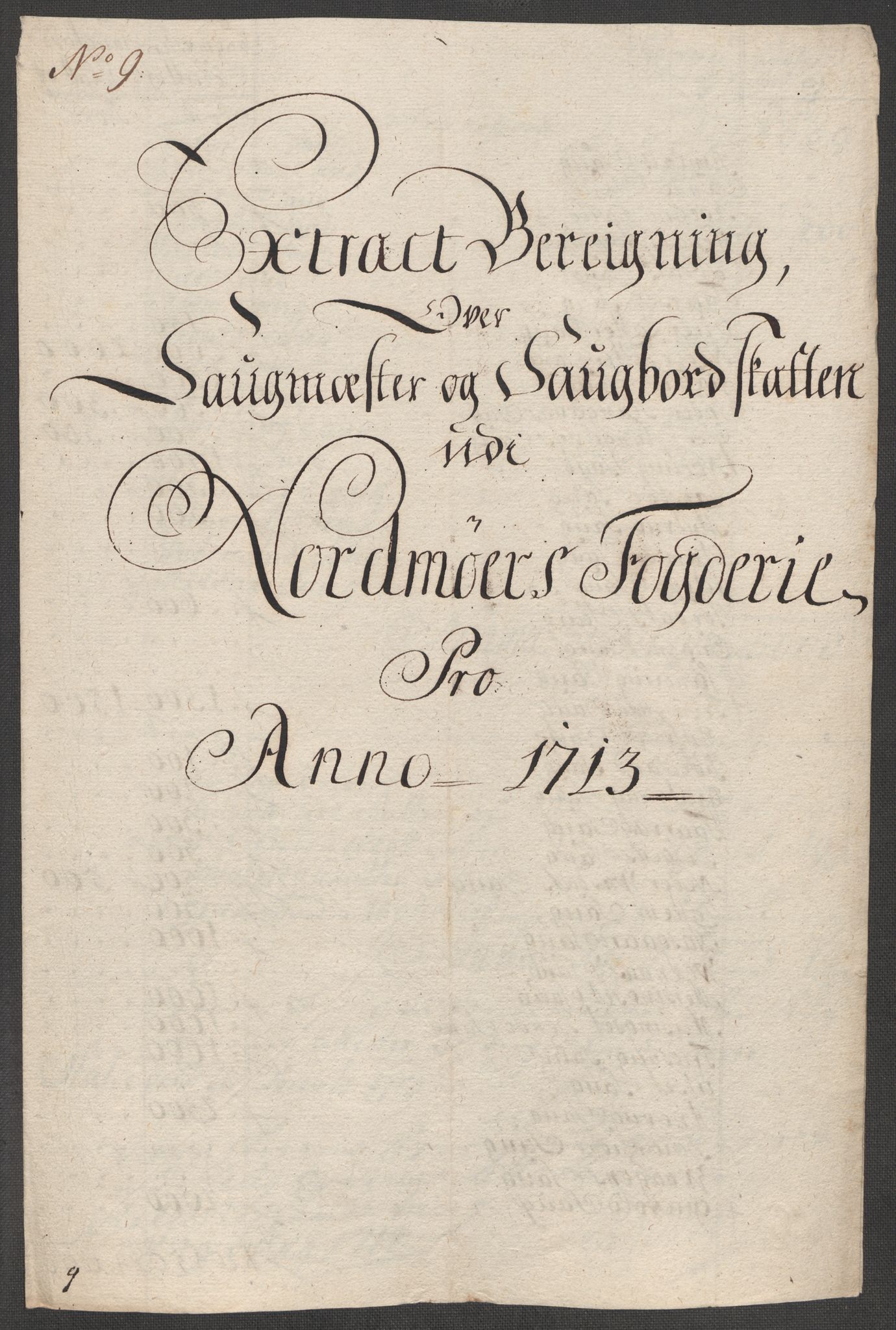 Rentekammeret inntil 1814, Reviderte regnskaper, Fogderegnskap, AV/RA-EA-4092/R56/L3747: Fogderegnskap Nordmøre, 1713, p. 103