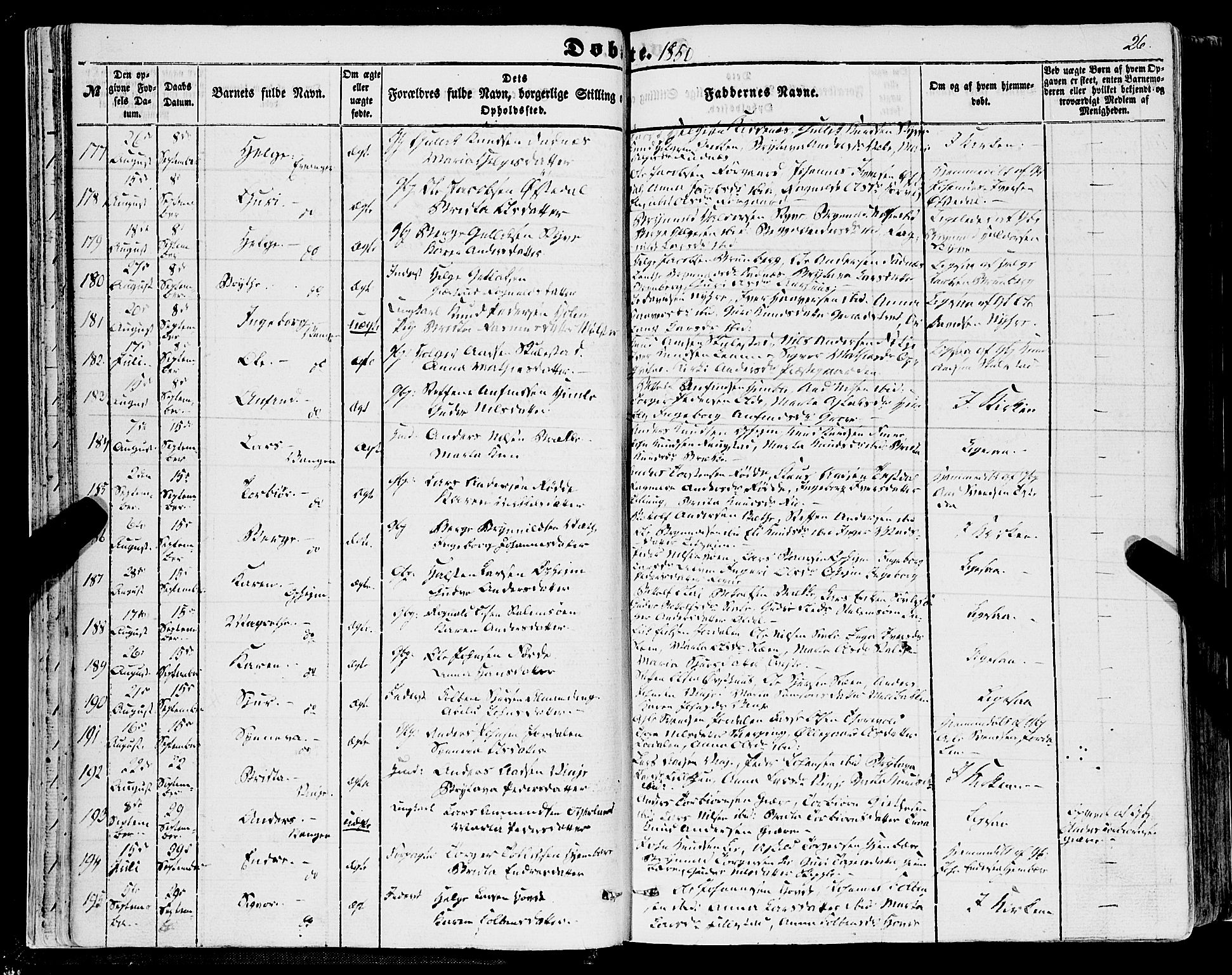 Voss sokneprestembete, SAB/A-79001/H/Haa: Parish register (official) no. A 16, 1849-1863, p. 26