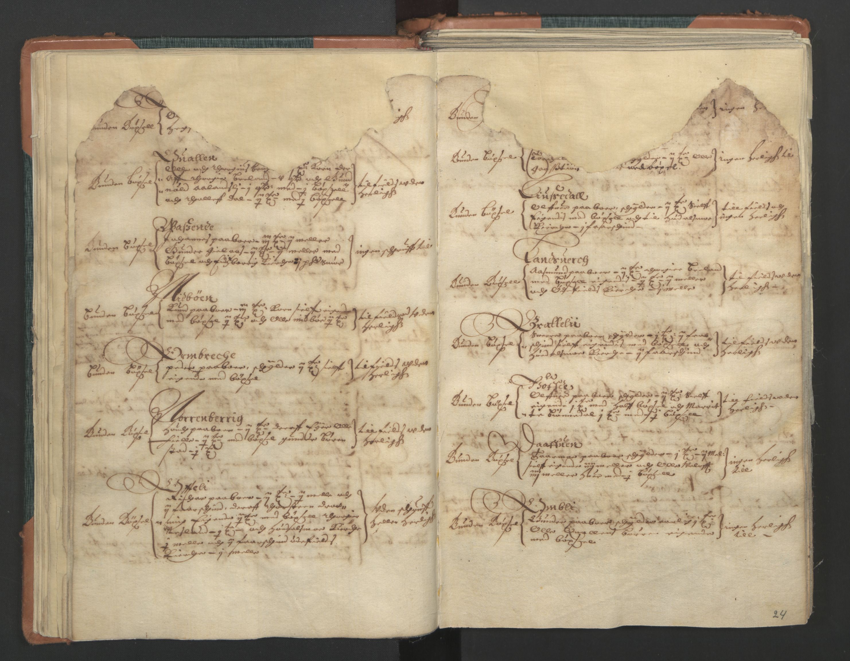 Rentekammeret inntil 1814, Realistisk ordnet avdeling, AV/RA-EA-4070/L/L0017: Skien lagdømme. Alminnelig jordebok for Telemark, Bamble og Numedal, 1661, p. 23b-24a