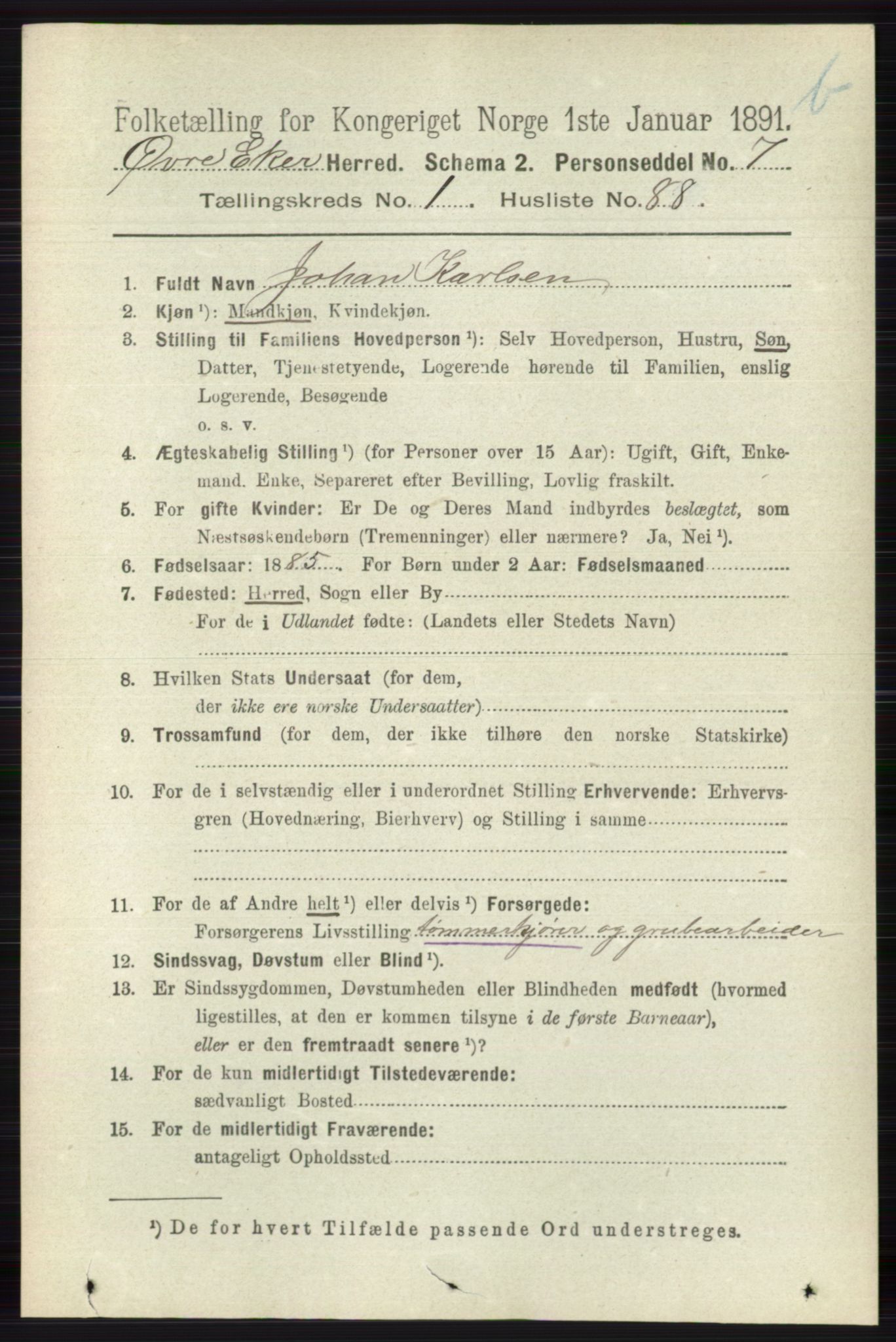RA, 1891 census for 0624 Øvre Eiker, 1891, p. 8340