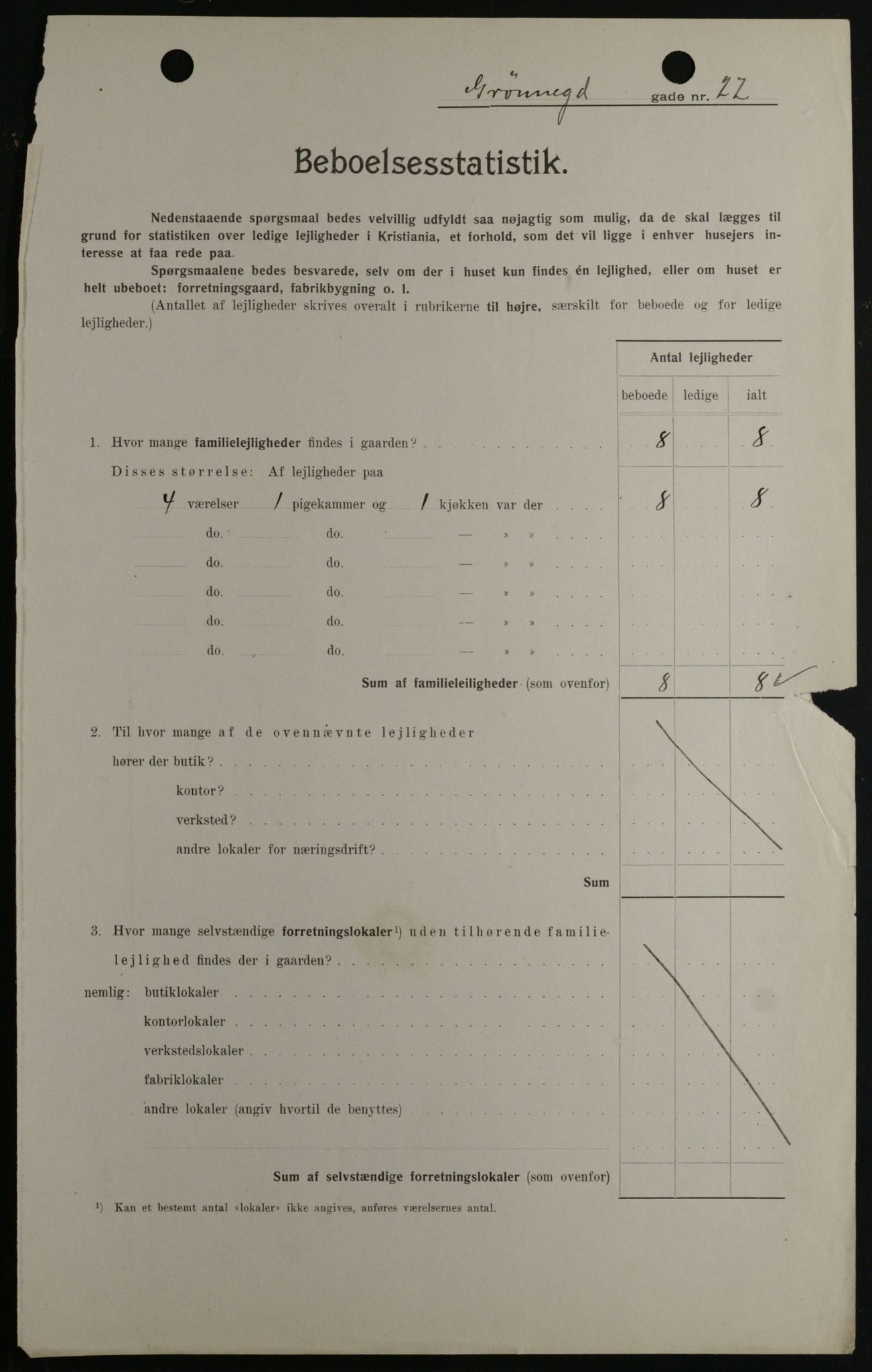 OBA, Municipal Census 1908 for Kristiania, 1908, p. 29298