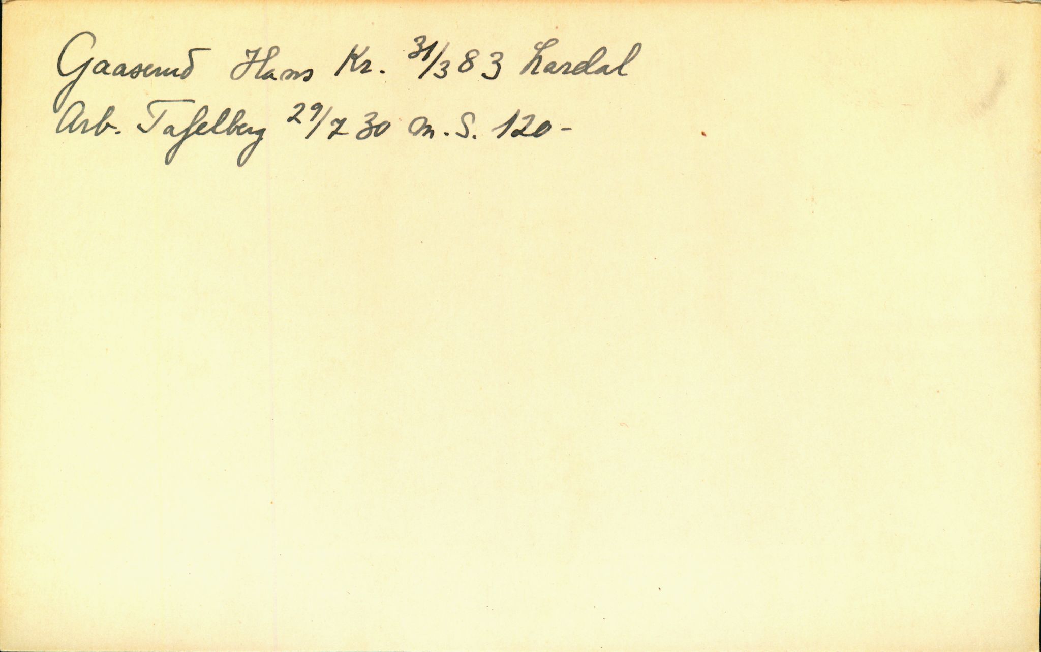 Hans Bogens samling, VEMU/ARS-A-1283/P/L0003: Mannskapskort, G - I, 1900-1930, p. 3