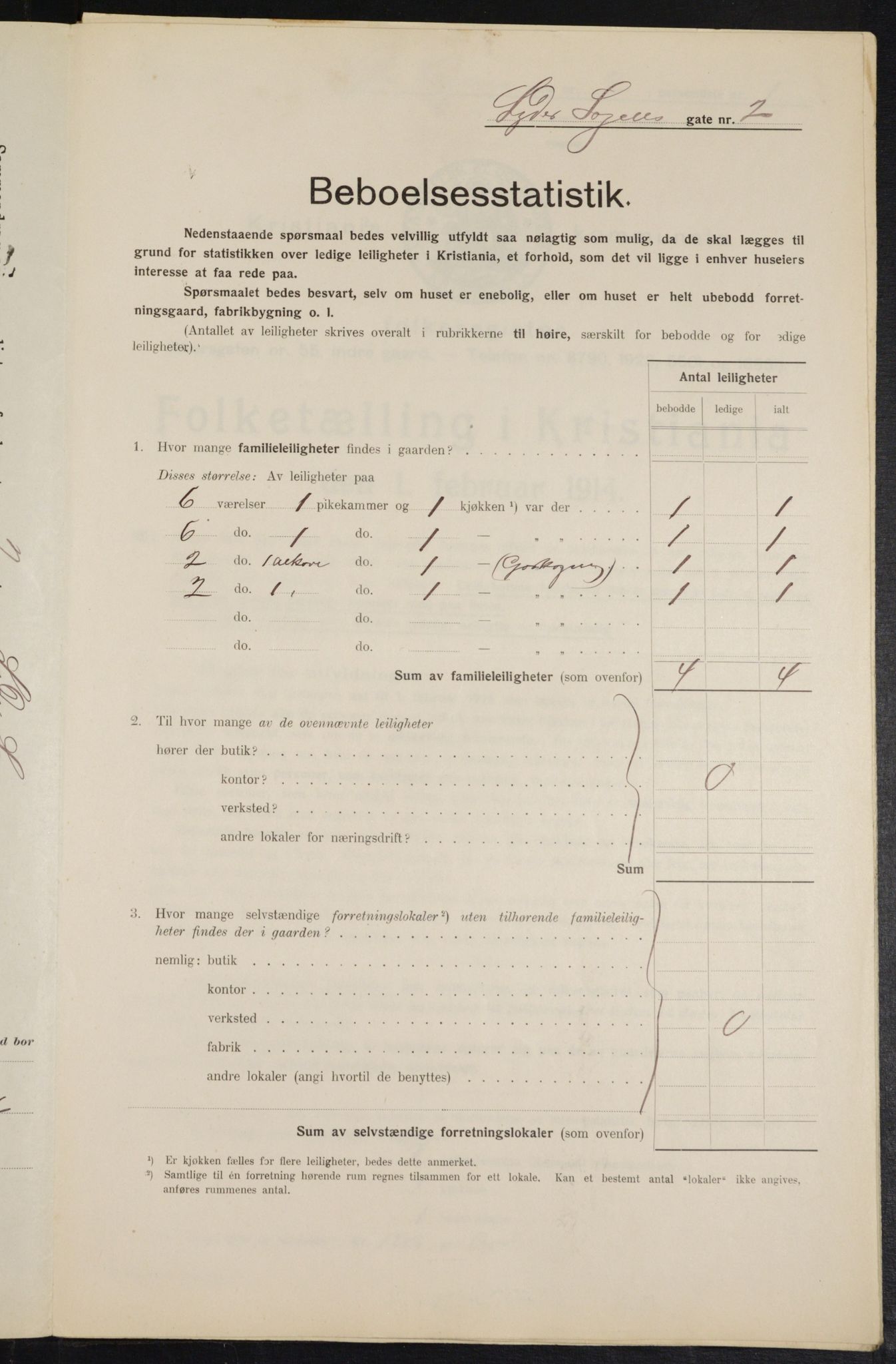 OBA, Municipal Census 1914 for Kristiania, 1914, p. 58375