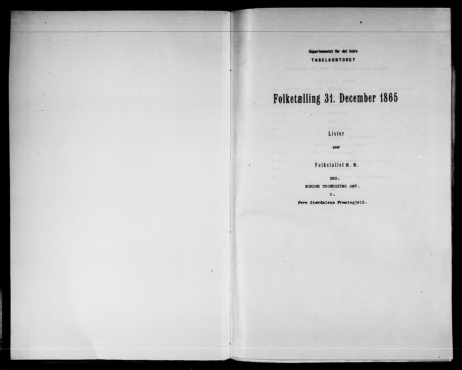 RA, 1865 census for Øvre Stjørdal, 1865, p. 3
