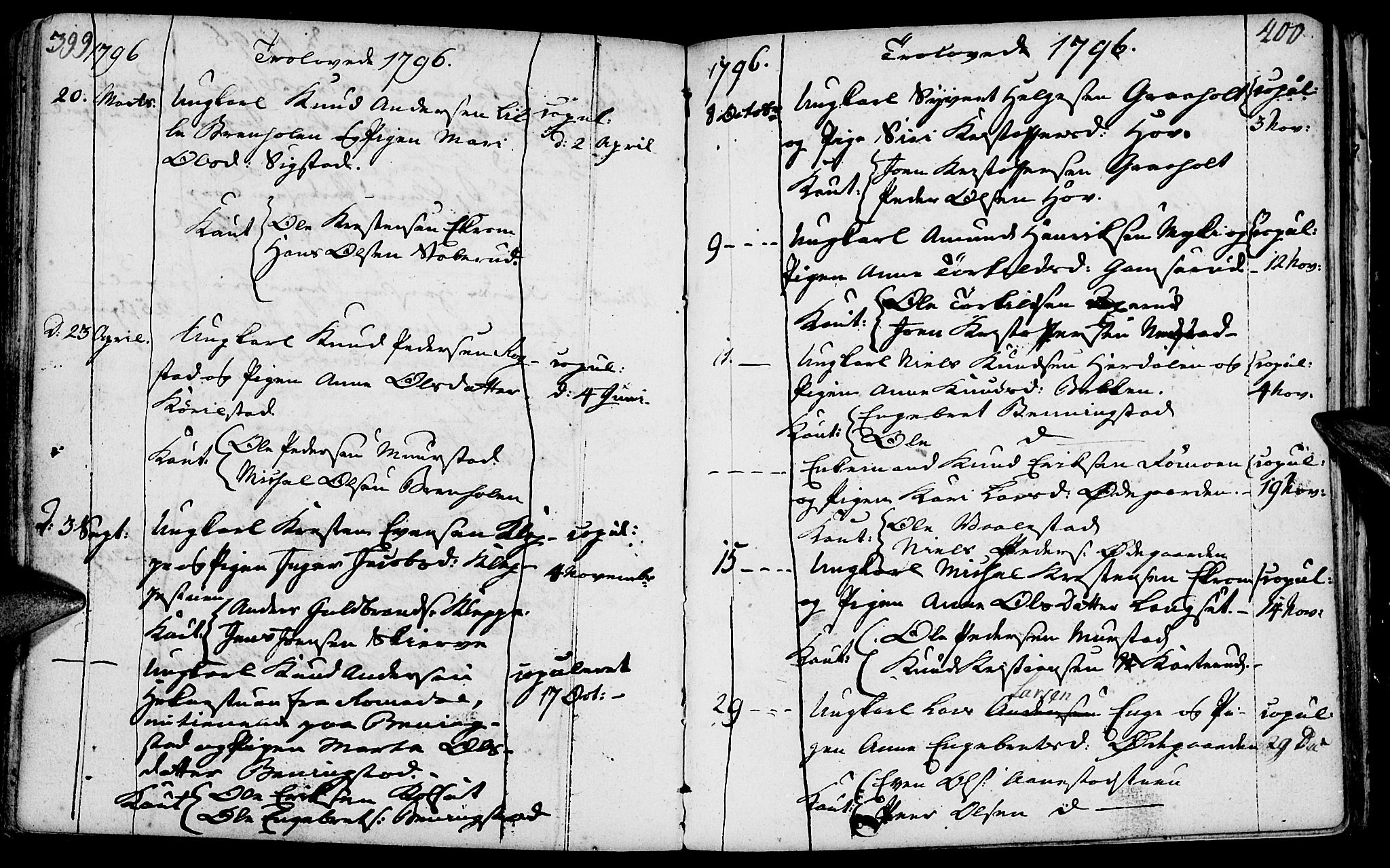 Løten prestekontor, AV/SAH-PREST-022/K/Ka/L0003: Parish register (official) no. 3, 1773-1800, p. 399-400