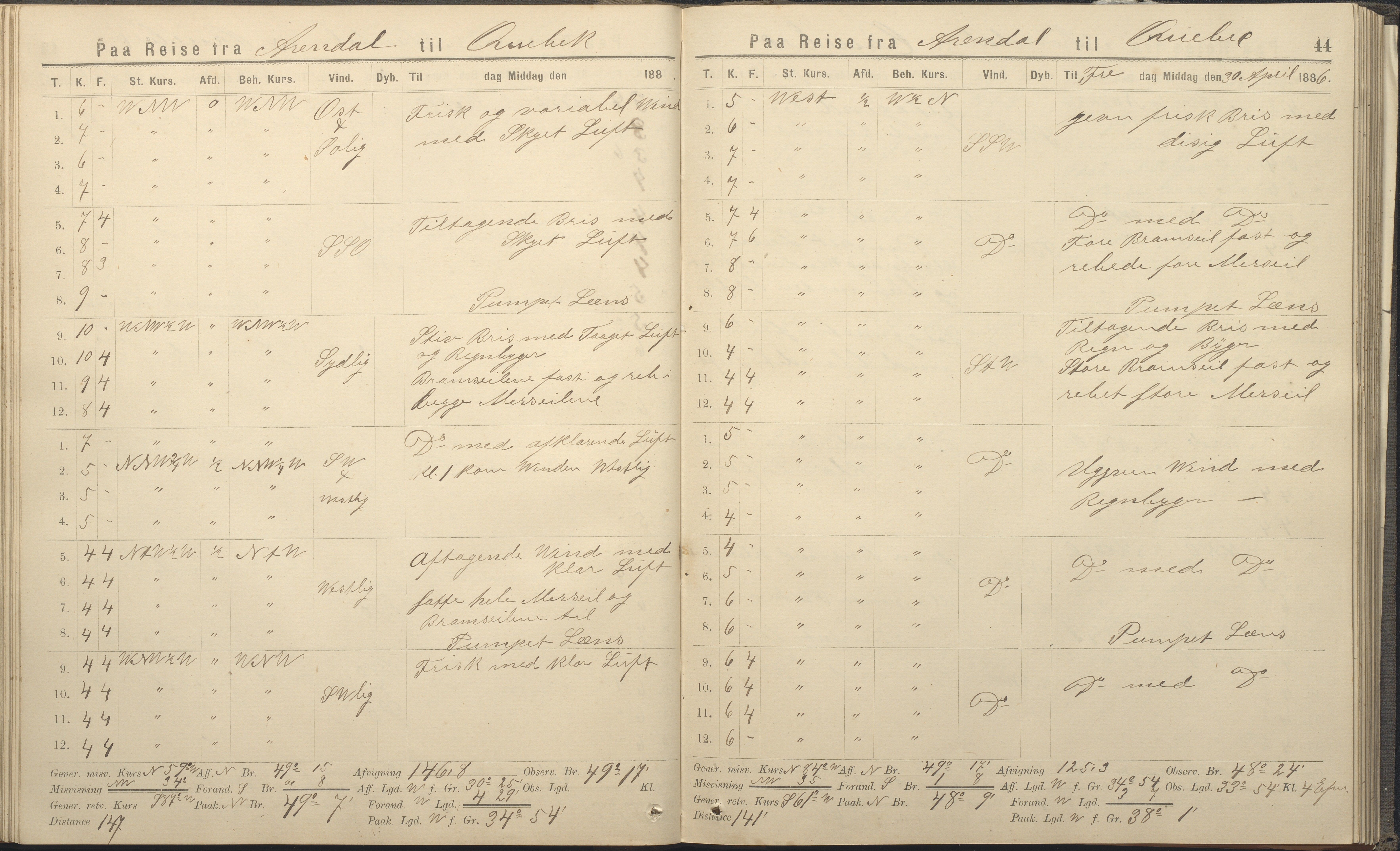 Fartøysarkivet, AAKS/PA-1934/F/L0339: Svadilfare (bark), 1858-1887, p. 44
