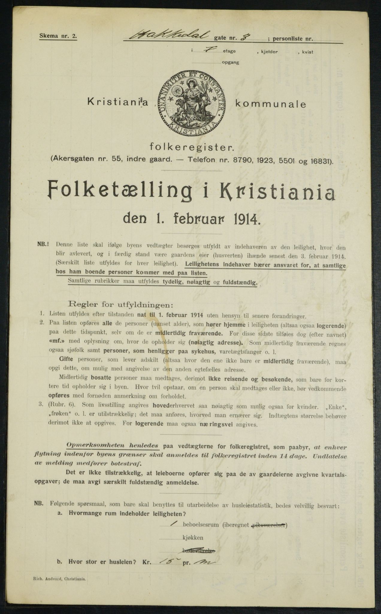 OBA, Municipal Census 1914 for Kristiania, 1914, p. 34099