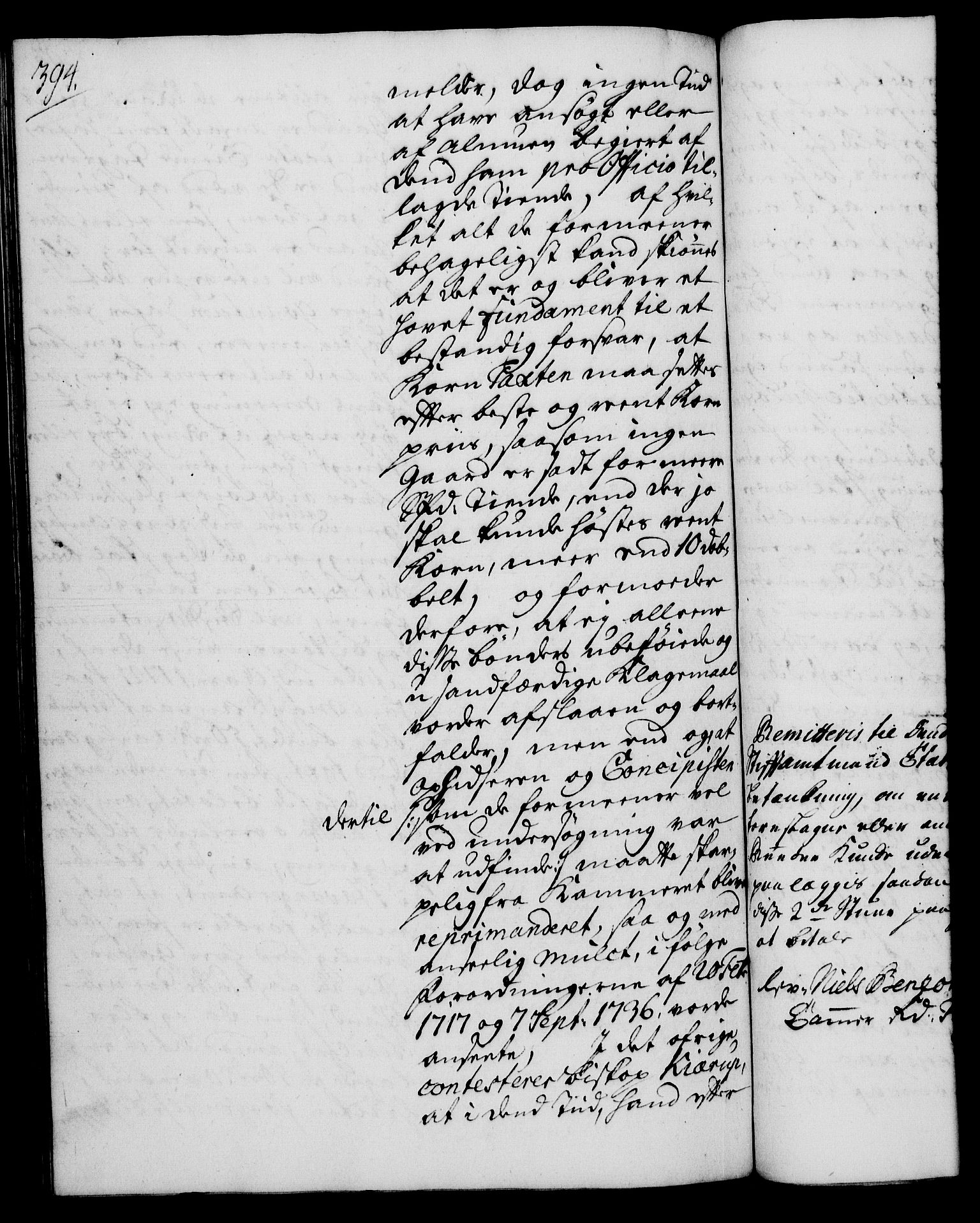 Rentekammeret, Kammerkanselliet, RA/EA-3111/G/Gh/Gha/L0019: Norsk ekstraktmemorialprotokoll (merket RK 53.64), 1736-1737, p. 394