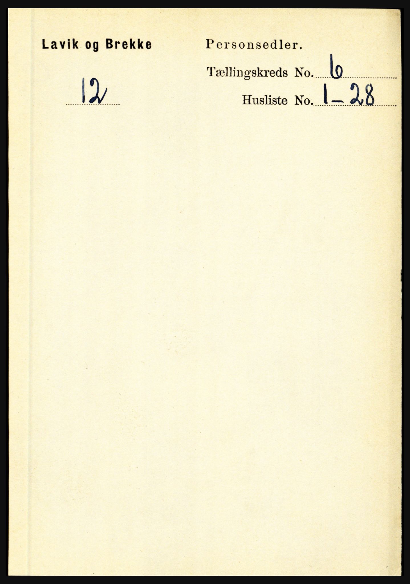 RA, 1891 census for 1415 Lavik og Brekke, 1891, p. 1131