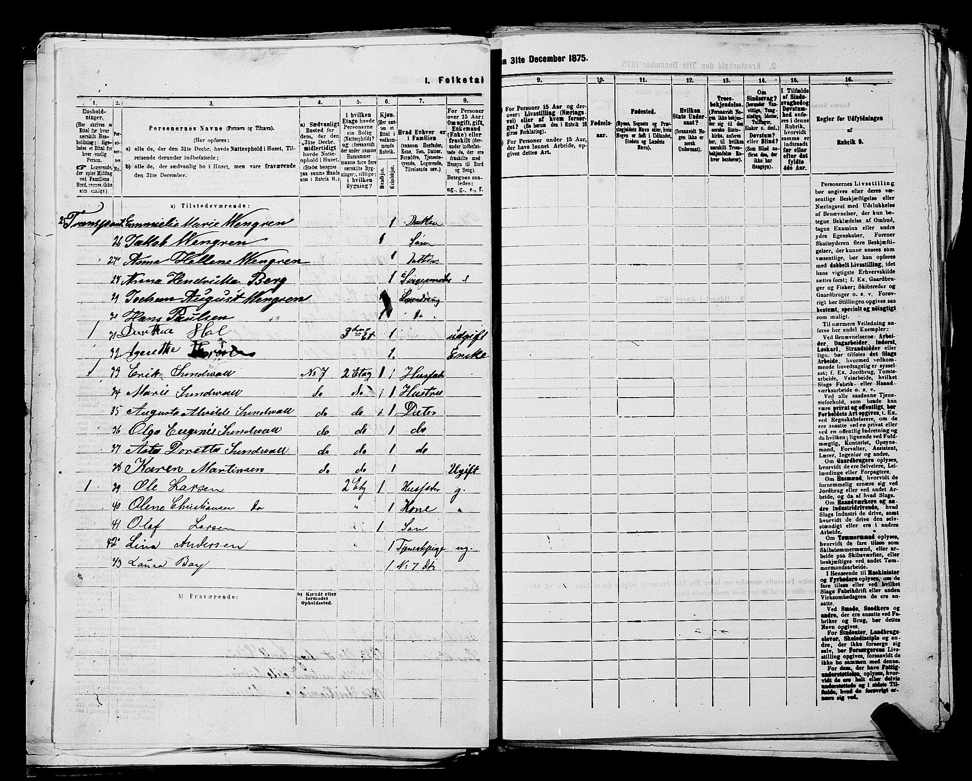 RA, 1875 census for 0301 Kristiania, 1875, p. 3095