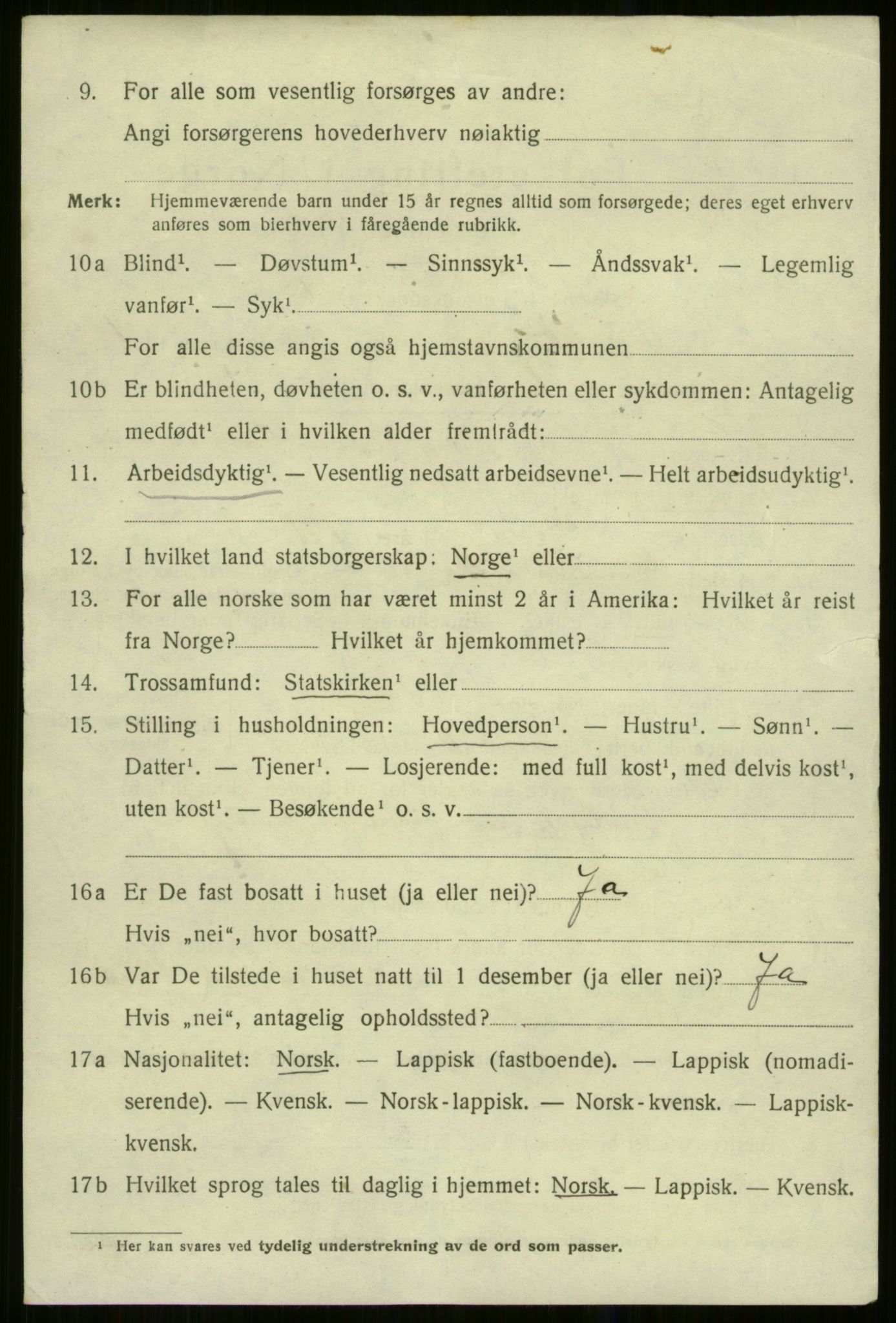 SATØ, 1920 census for Vardø, 1920, p. 2360