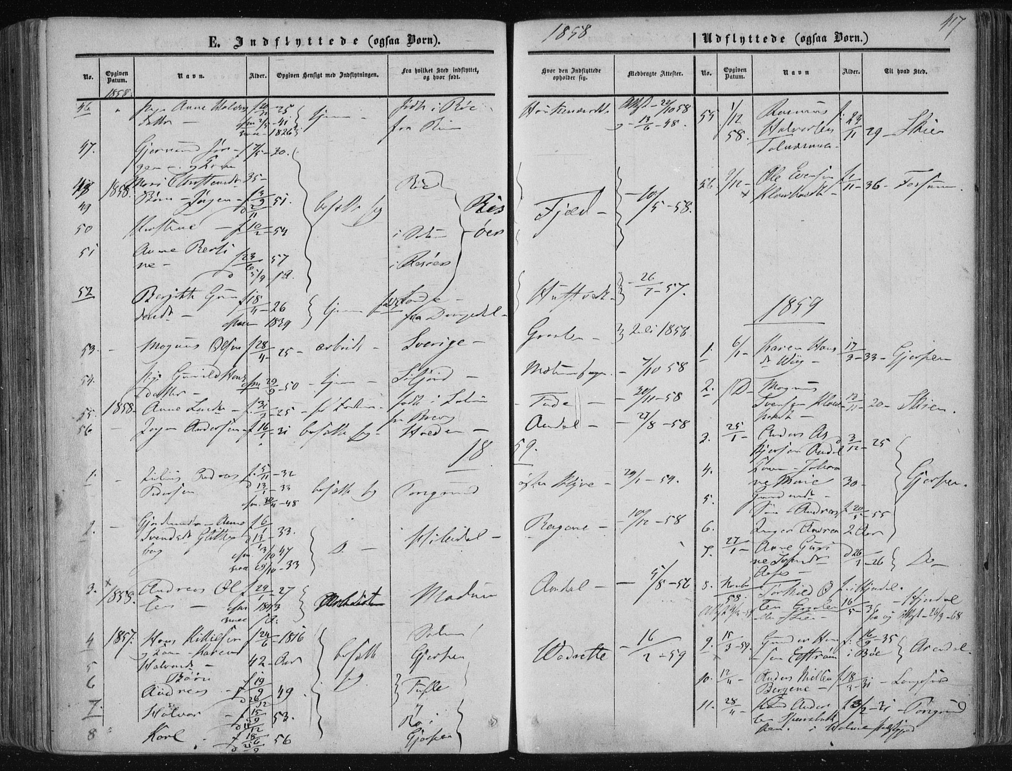 Solum kirkebøker, SAKO/A-306/F/Fa/L0007: Parish register (official) no. I 7, 1856-1864, p. 417