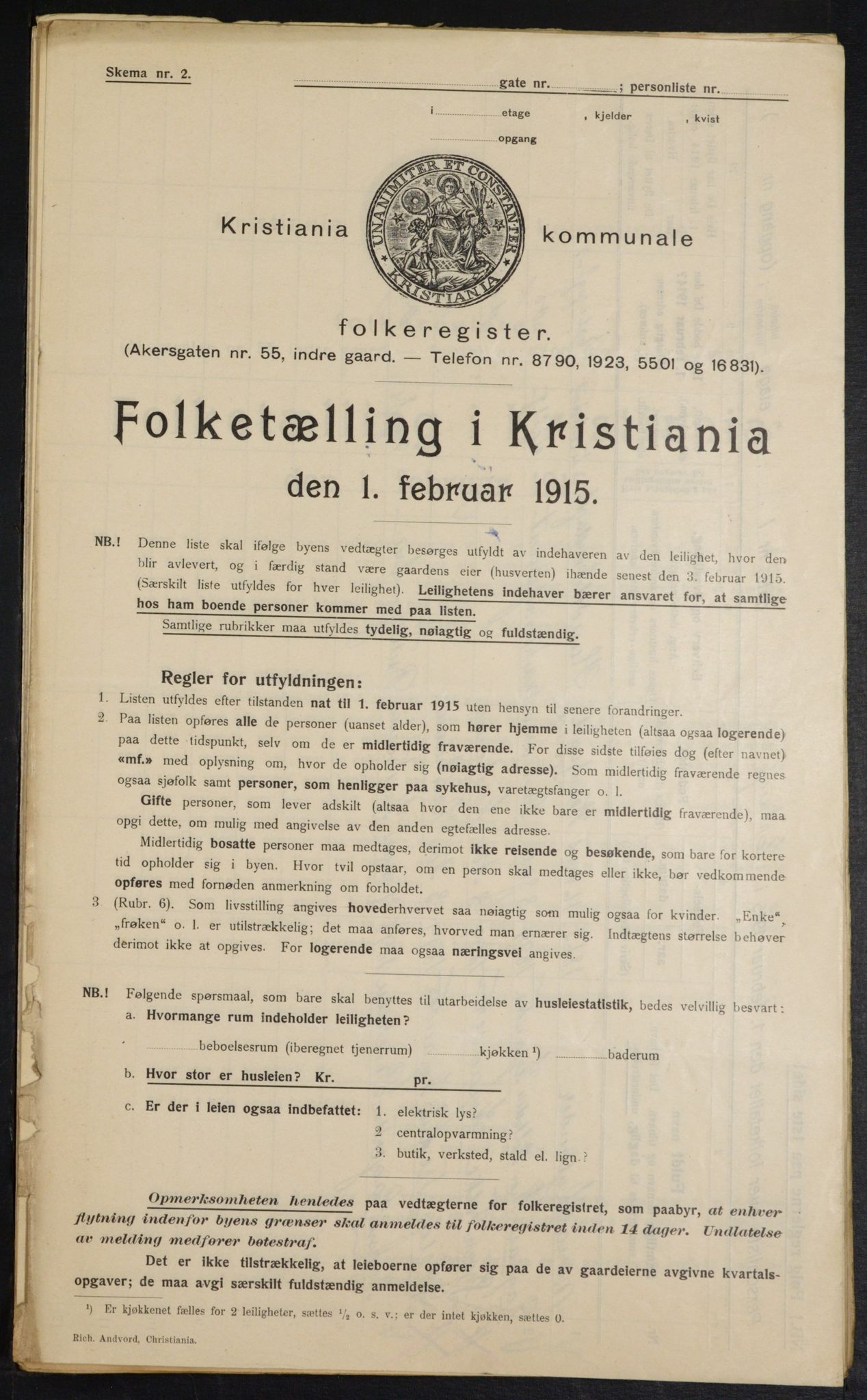 OBA, Municipal Census 1915 for Kristiania, 1915, p. 21546