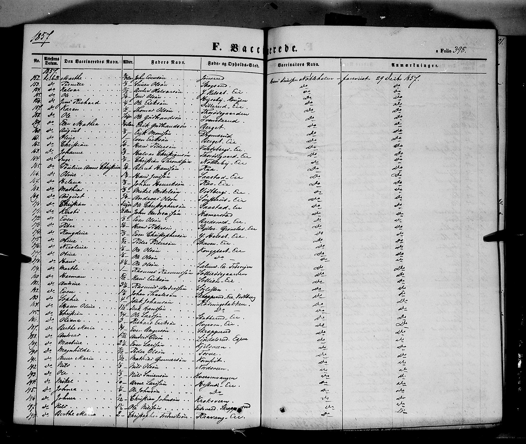 Stange prestekontor, AV/SAH-PREST-002/K/L0011: Parish register (official) no. 11, 1846-1852, p. 398